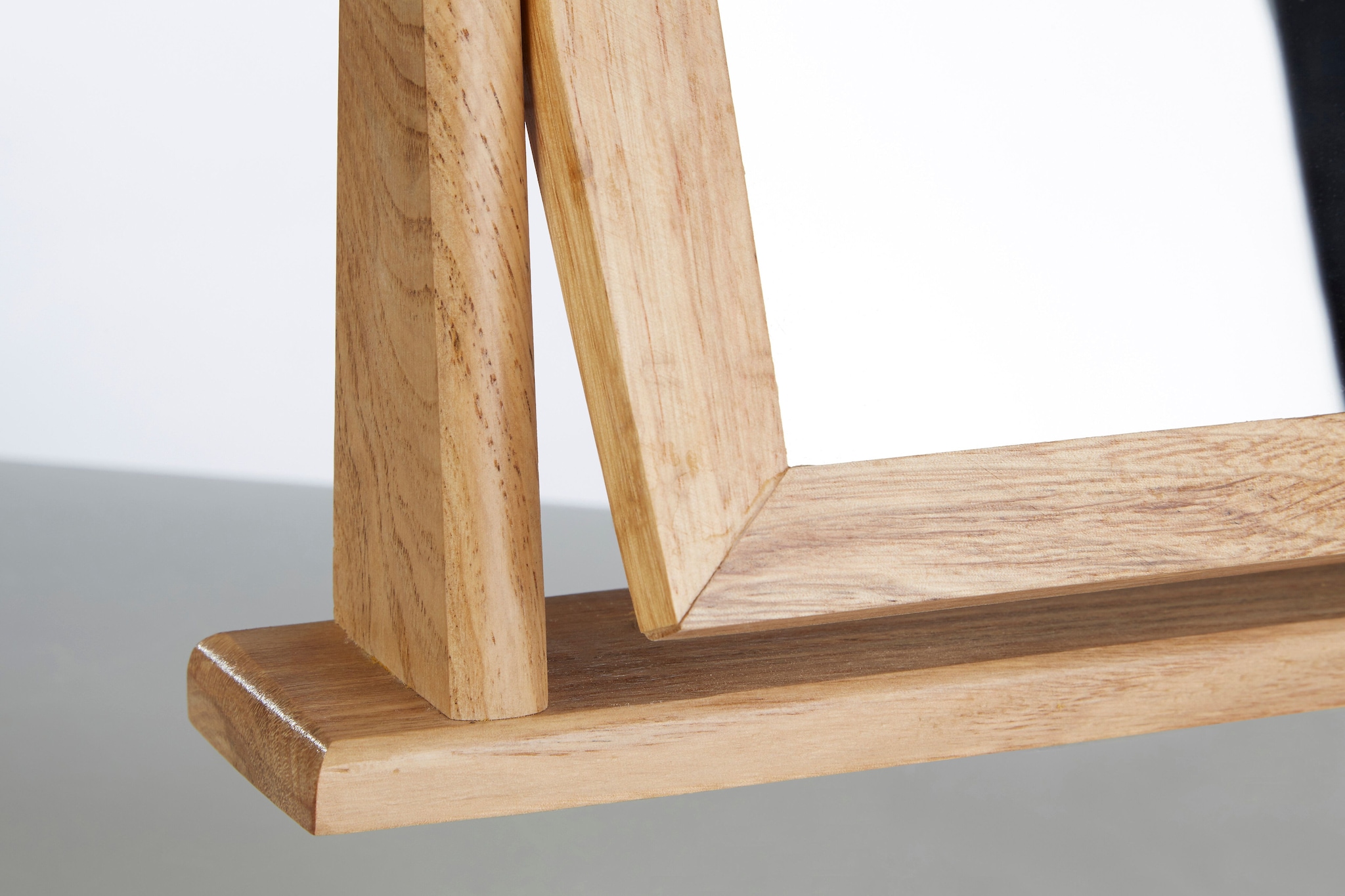 Orsina Wooden Frame Swivel Mirror, Durable 25x28cm Pine Wood Tabletop Mirror, Natural Finish image 3