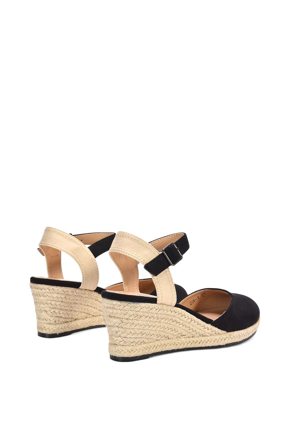 XY London 'Joey' Closed Toe Ankle Strap Espadrille Wedge Platform Shoes image 4