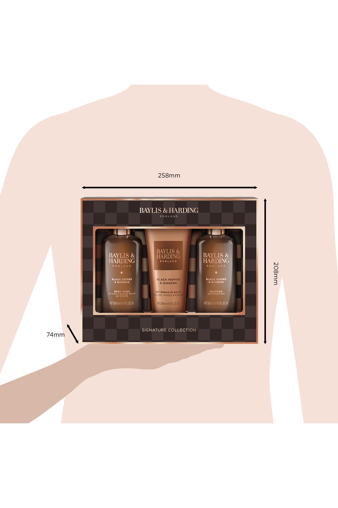 Baylis & Harding Black Pepper & Ginseng Men's Luxury Bathing Trio Gift Set Multi image 7