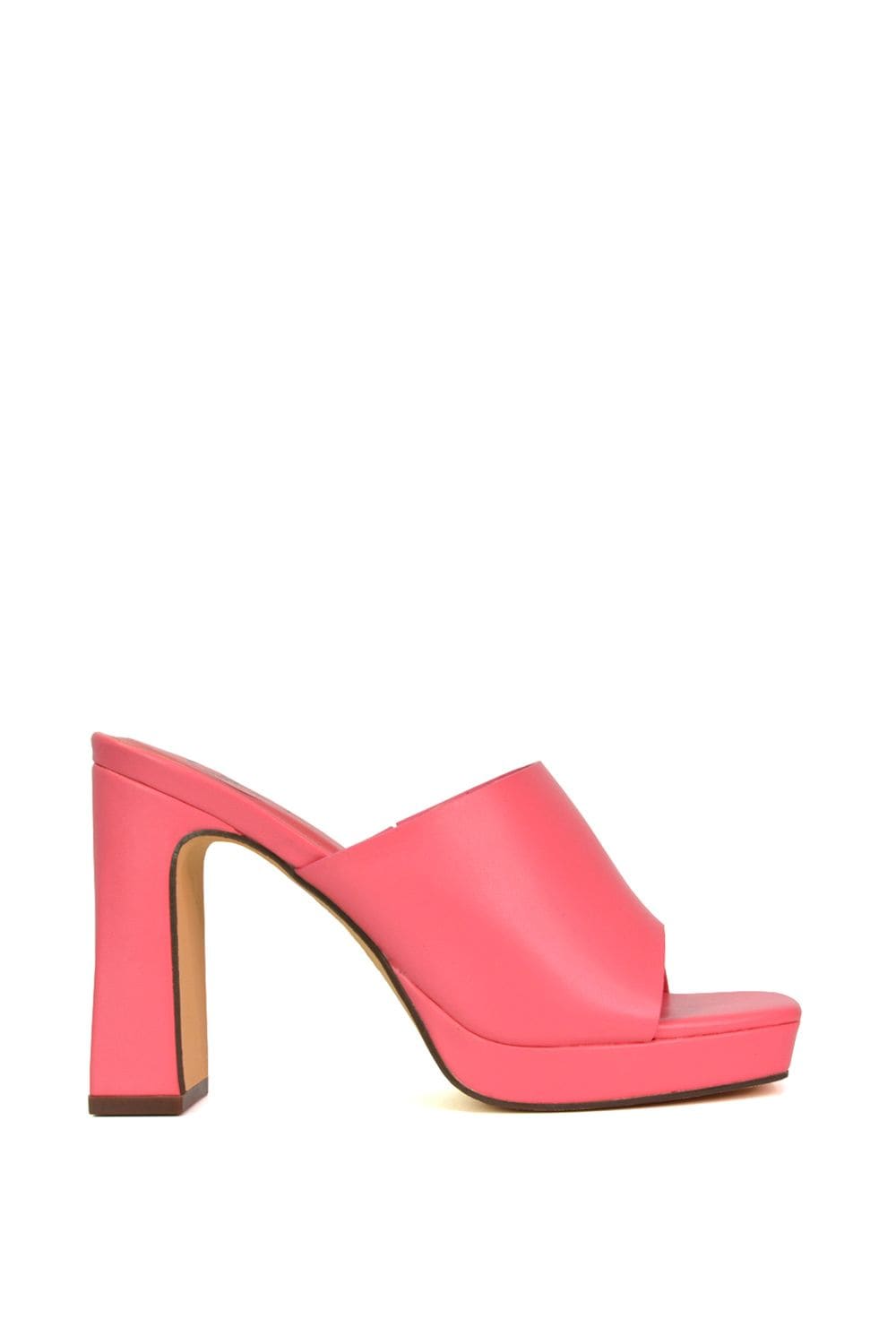 XY London 'Presley' Square Toe Strappy Platform Block High Heel Mule Sandals image 1