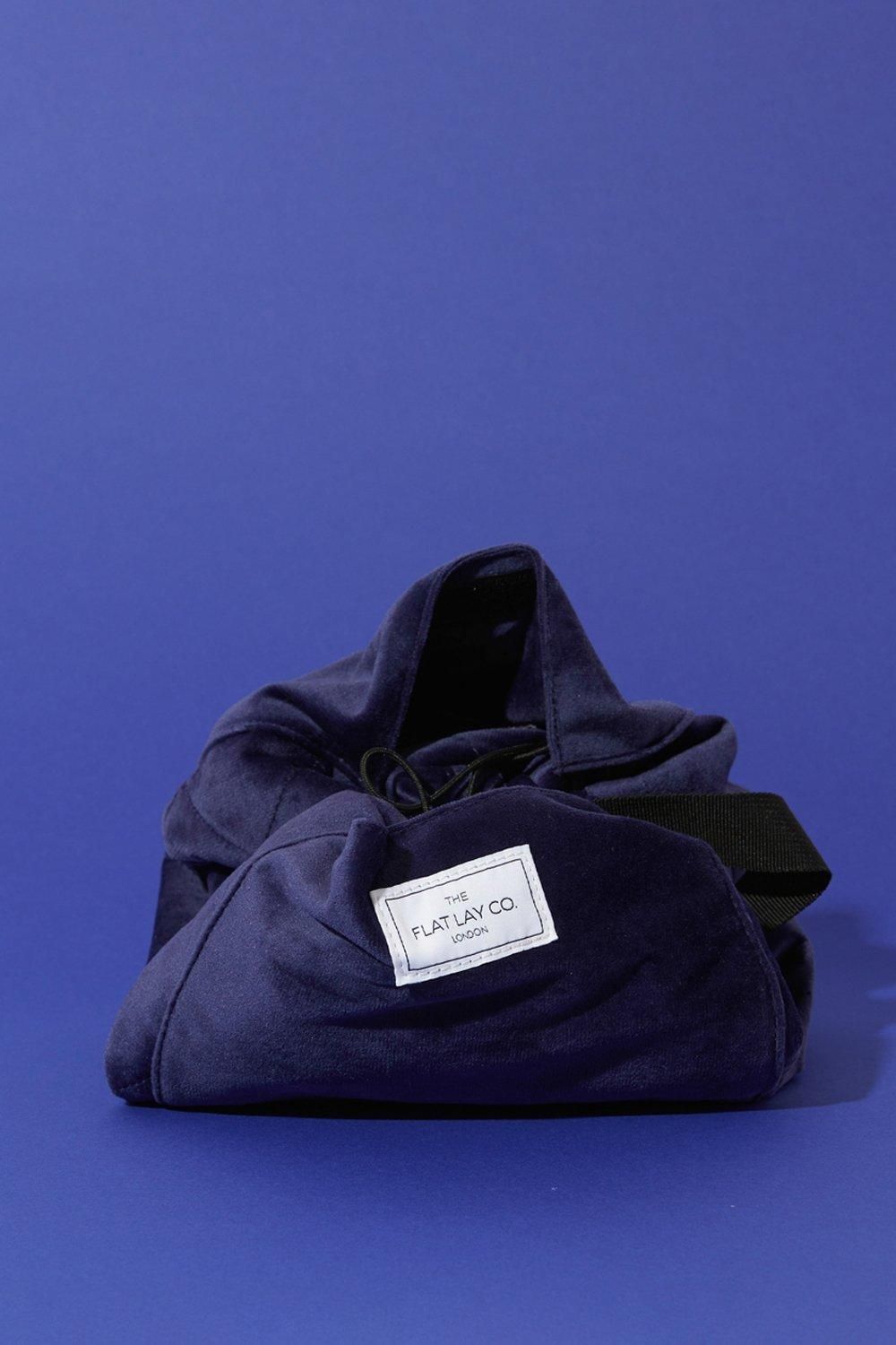 The Flat Lay Co Blue Velvet Open Flat Makeup Bag Multi image 3