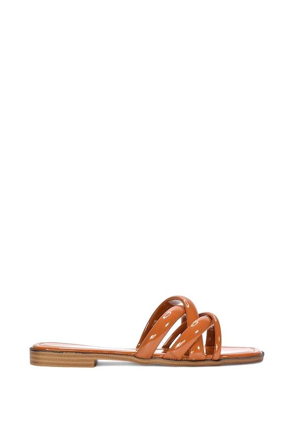 XY London 'Fiona' Strappy Flat Open Toe  Sandal Mule Sliders