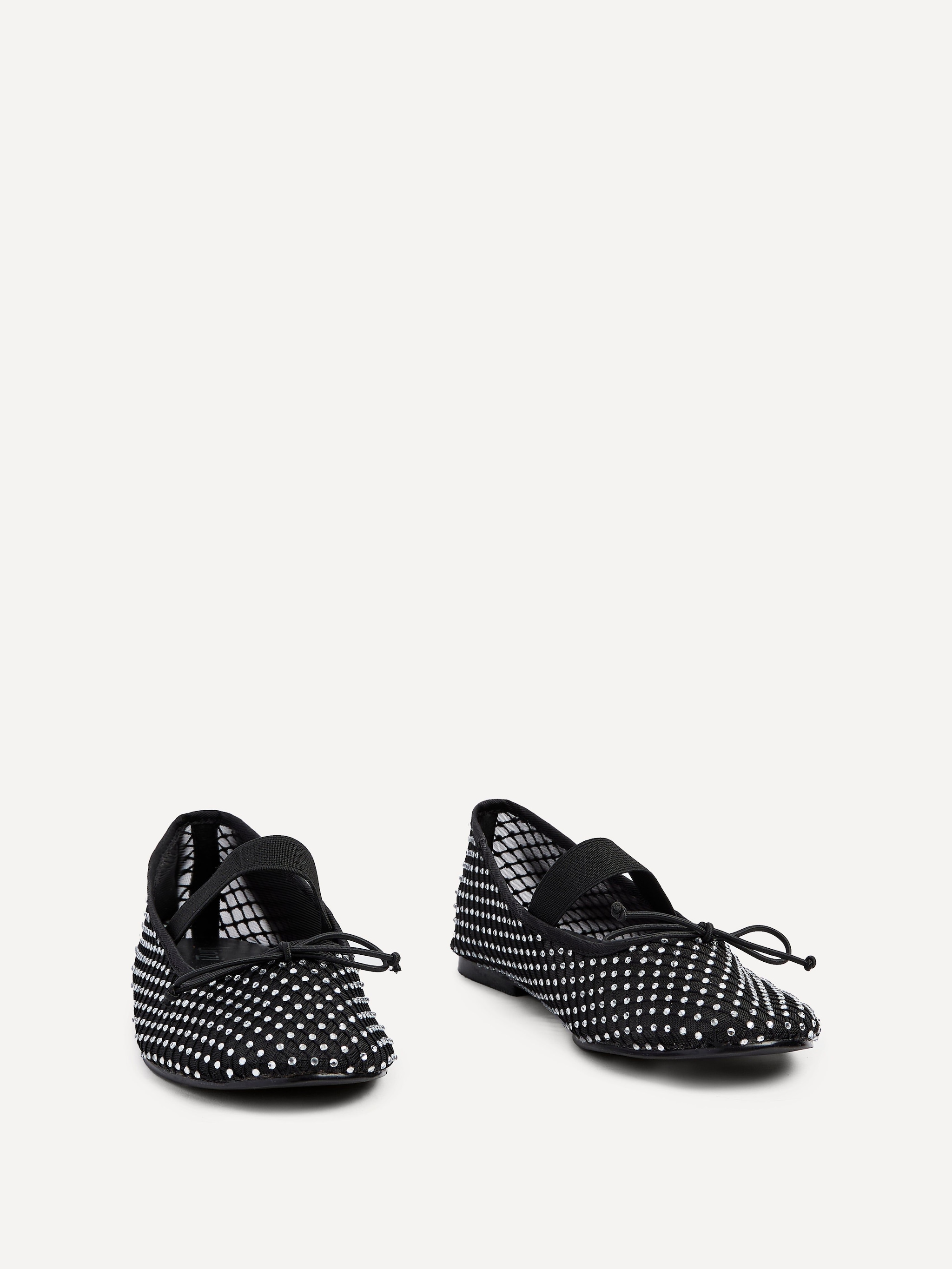 Linzi Cecilia Black Mesh & Diamante Mary Jane Pump image 3