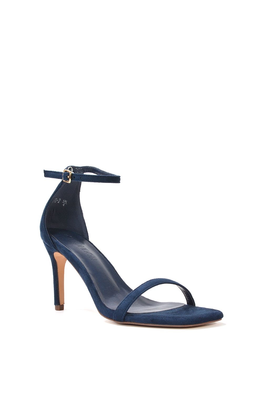 XY London 'Emma' Square Toe Stiletto High Heel Summer Sandals With Ankle Strap image 2