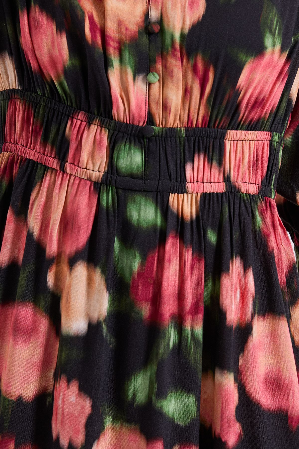 Dorothy Perkins Floral Shirred Detail Blouson Sleeve Midi Dress Floral image 5