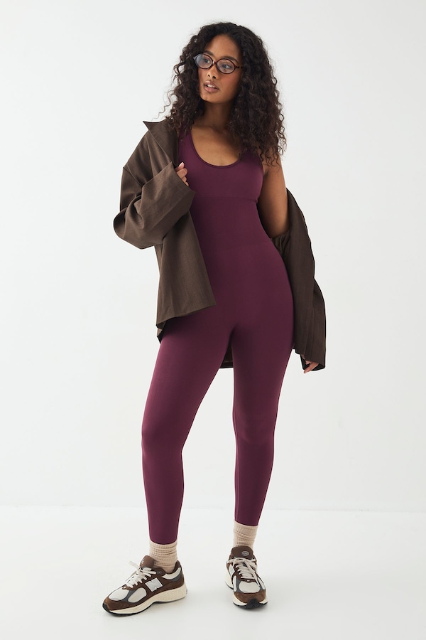 DSGN Studio DSGN Studio Sports Ultra Sculpt Cross Back Unitard Plum