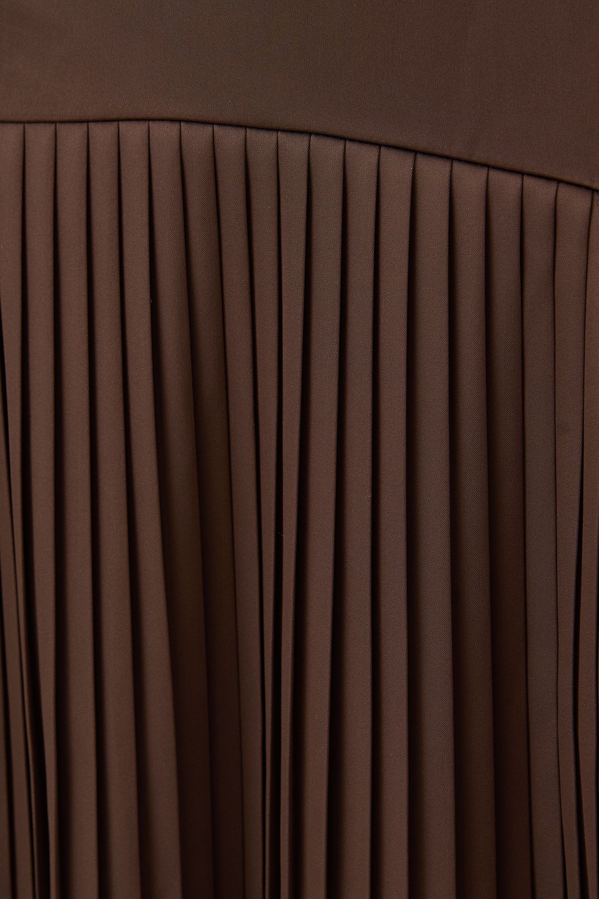 MissPap Premium Satin Square Pleated Skirt Bridesmaid Dress Chocolate image 5