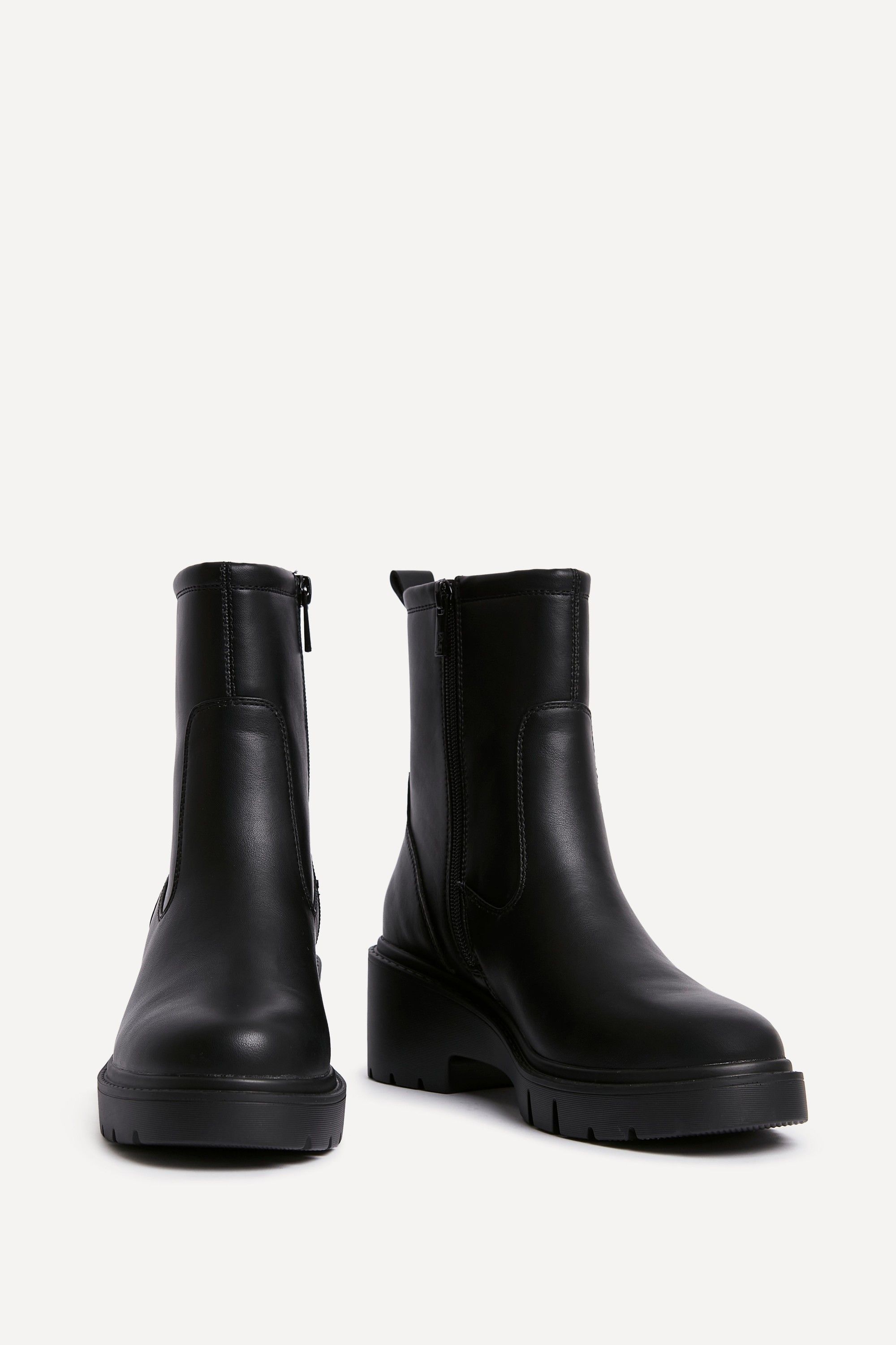 Linzi Limited Black Faux Leather Ankle Boot image 3