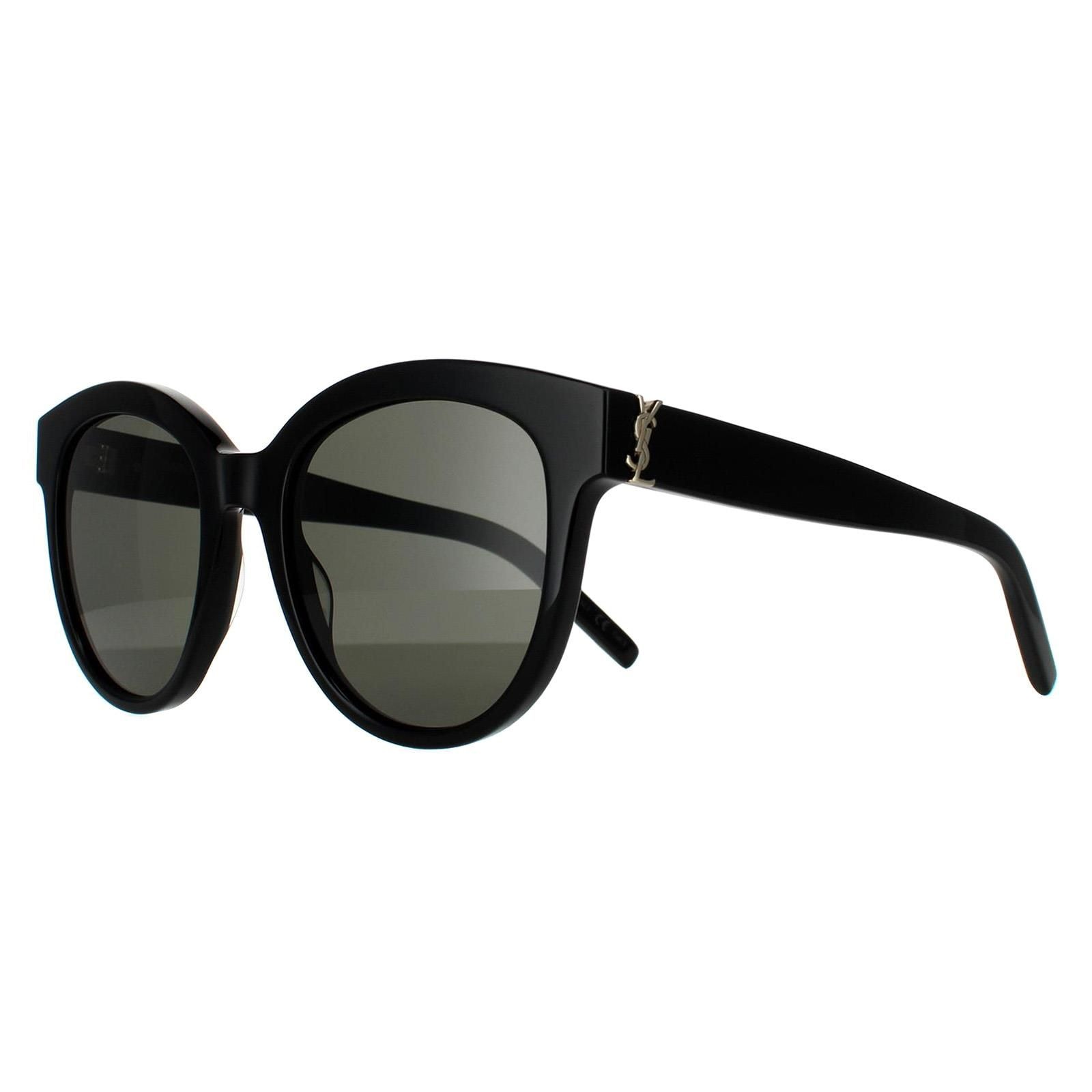 Saint Laurent Round Black Grey Sunglasses image 2