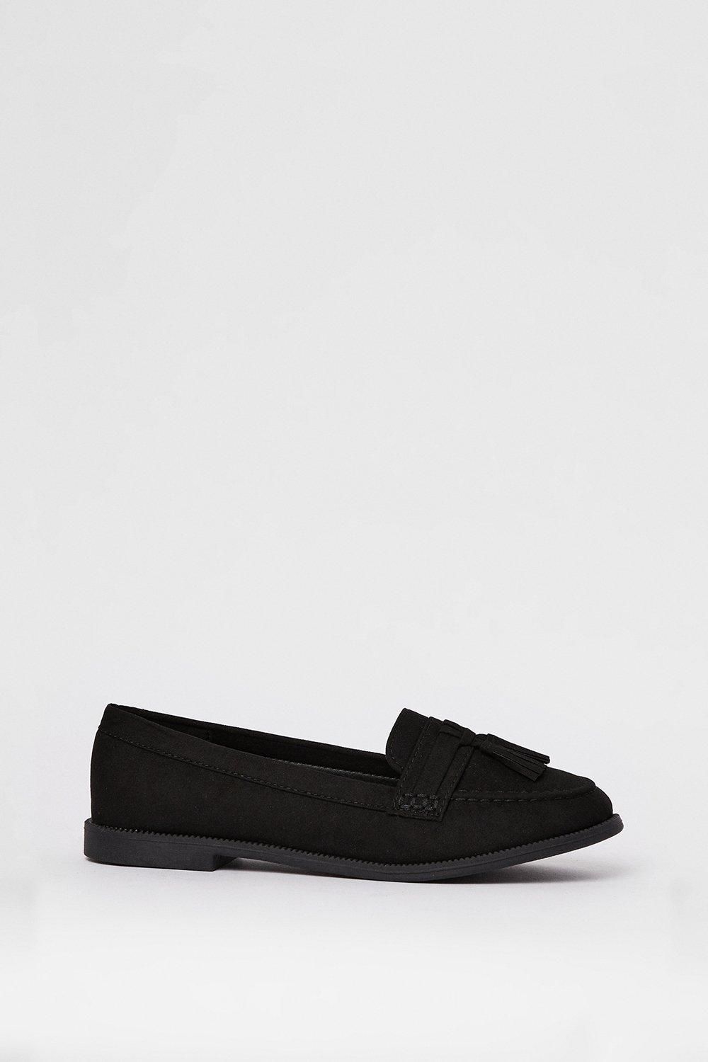 Dorothy Perkins Lennie Tassel Loafers Natural Black image 2