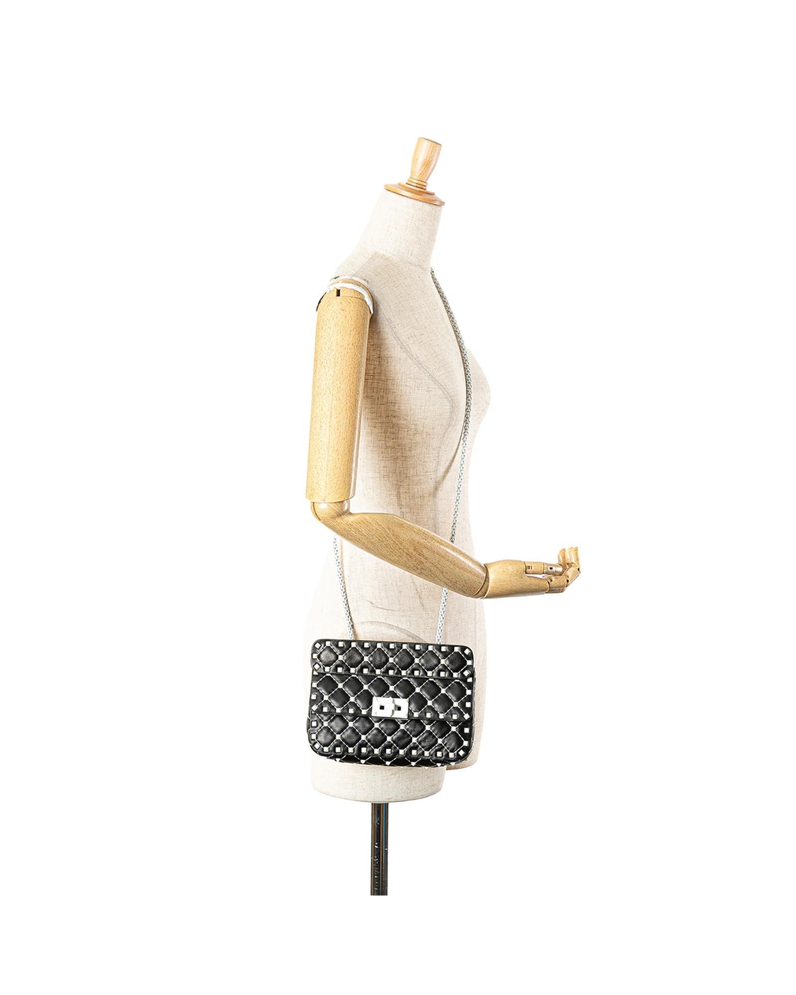 Valentino Preloved Roman Stud Mini Bag Wo - Black Satchel image 11