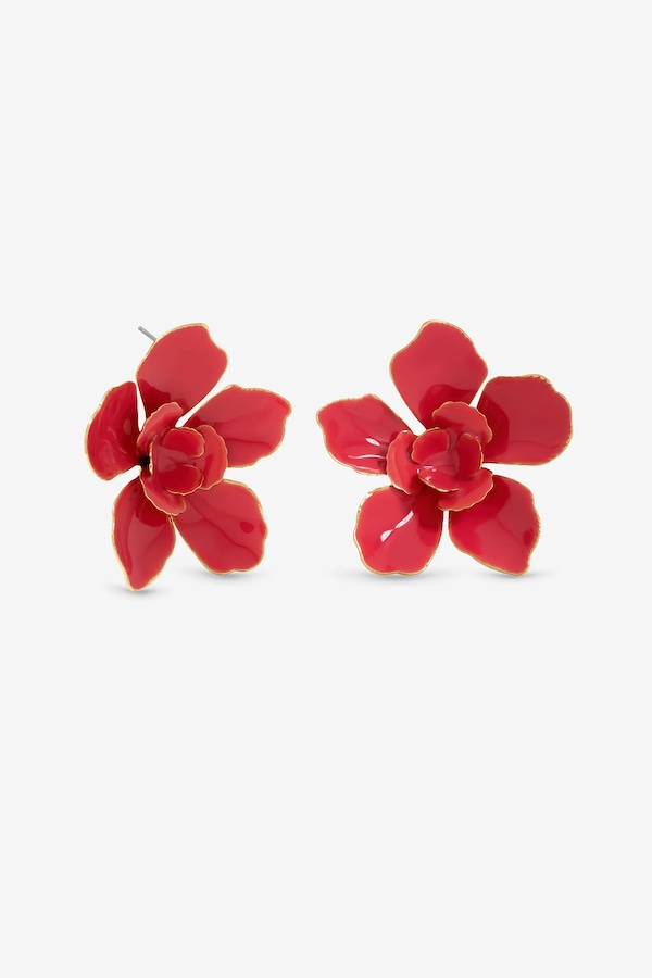 Mood Gold Pink Floral Earrings