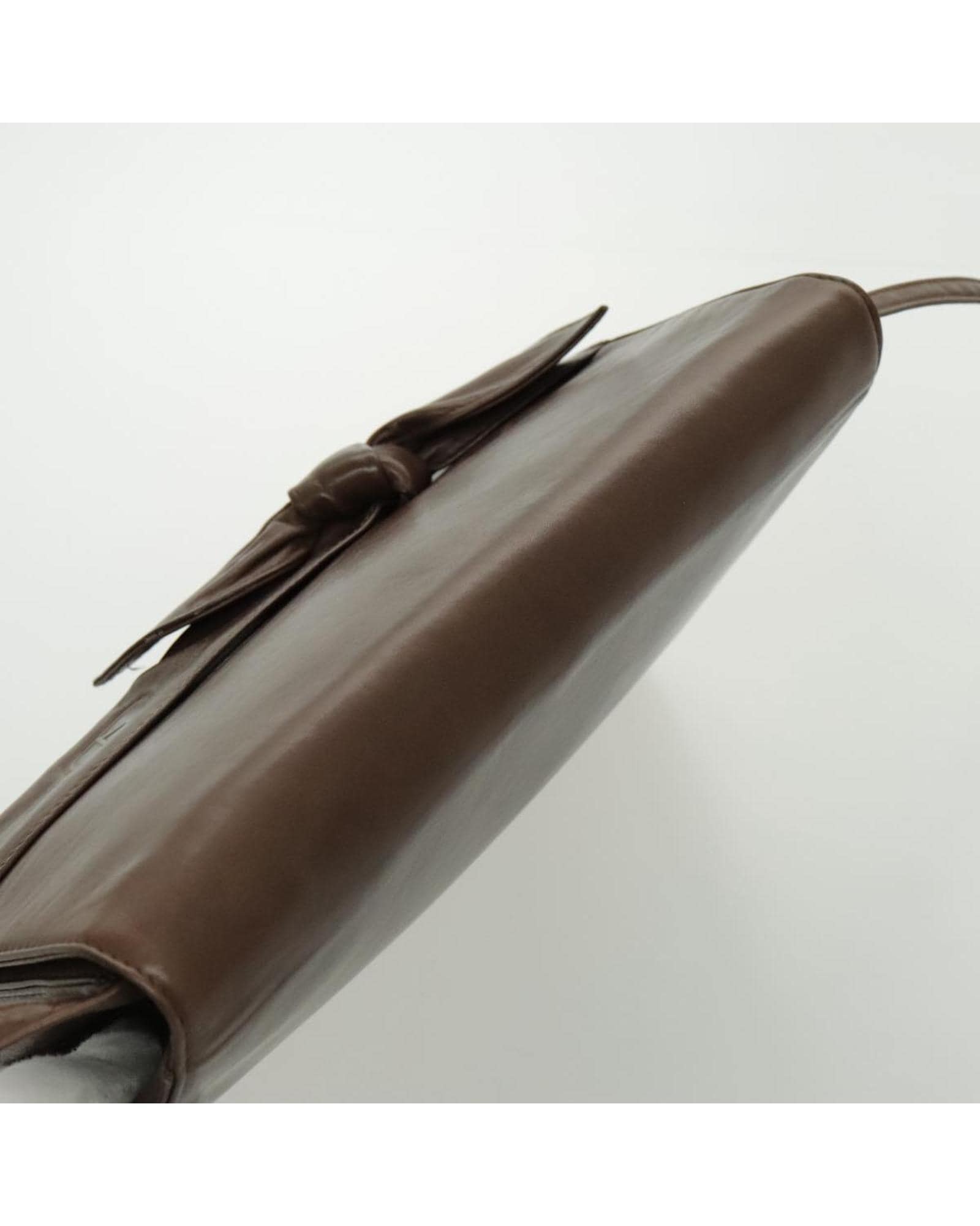 Valentino Preloved Leather Bow Detail Shoulder Bag Wo - Brown image 7