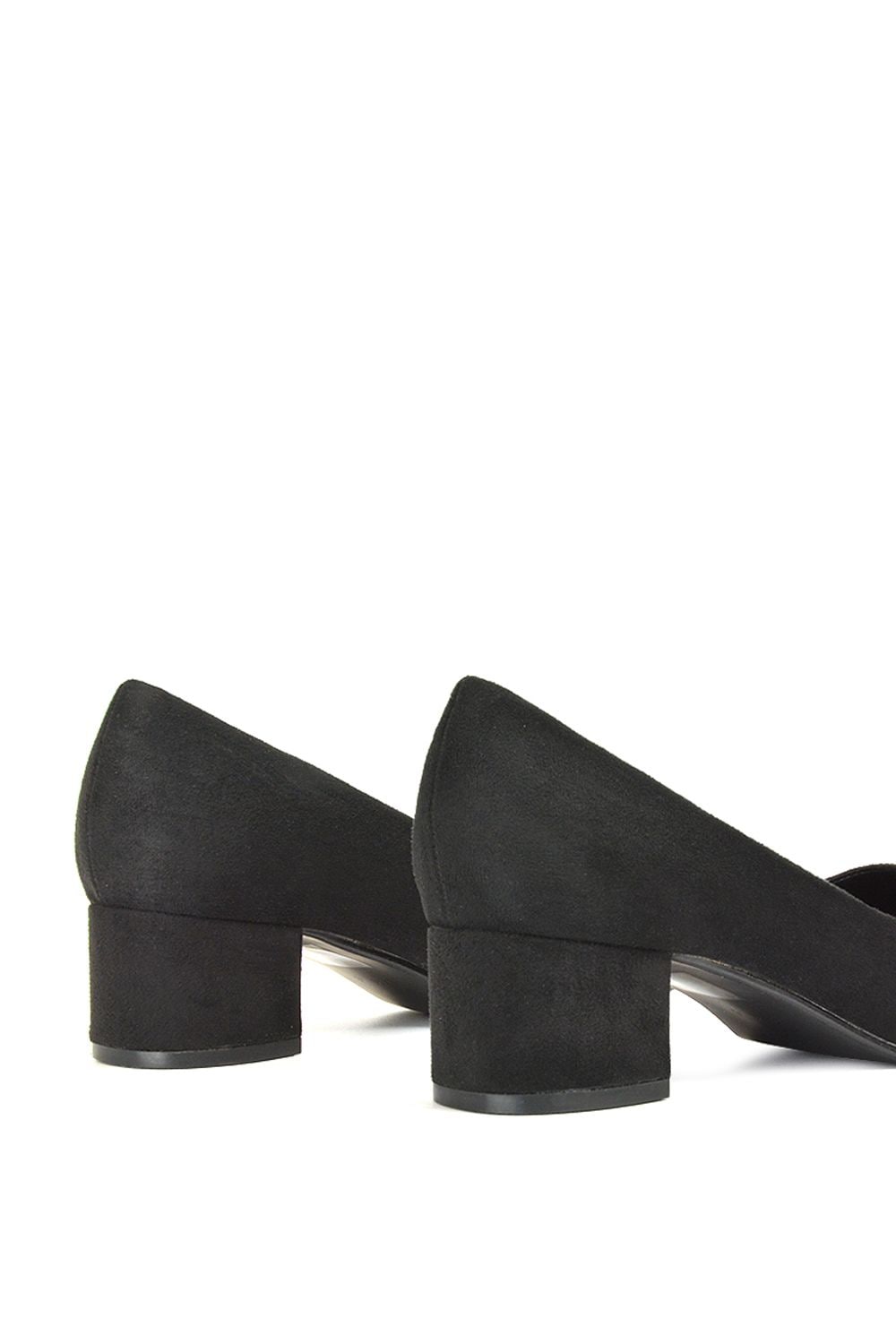 XY London 'Liberty' Low Block Heel Round Toe Slip On Court Shoes image 5