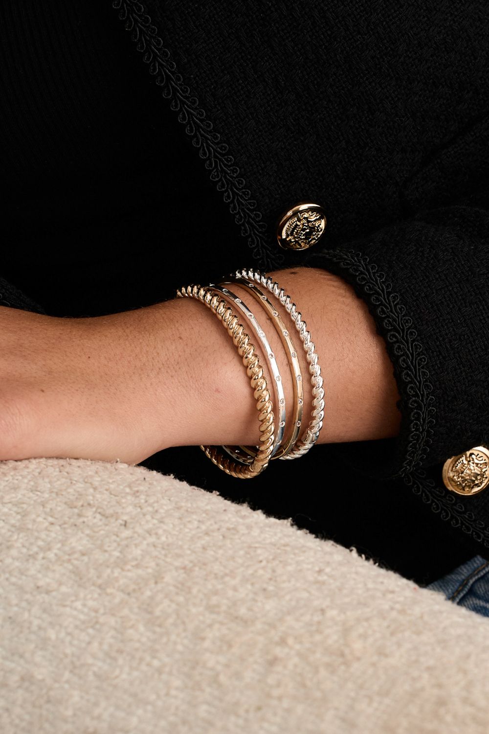 Jon Richard Gold Plated Polished Twist Bangle - Gift Boxed image 3