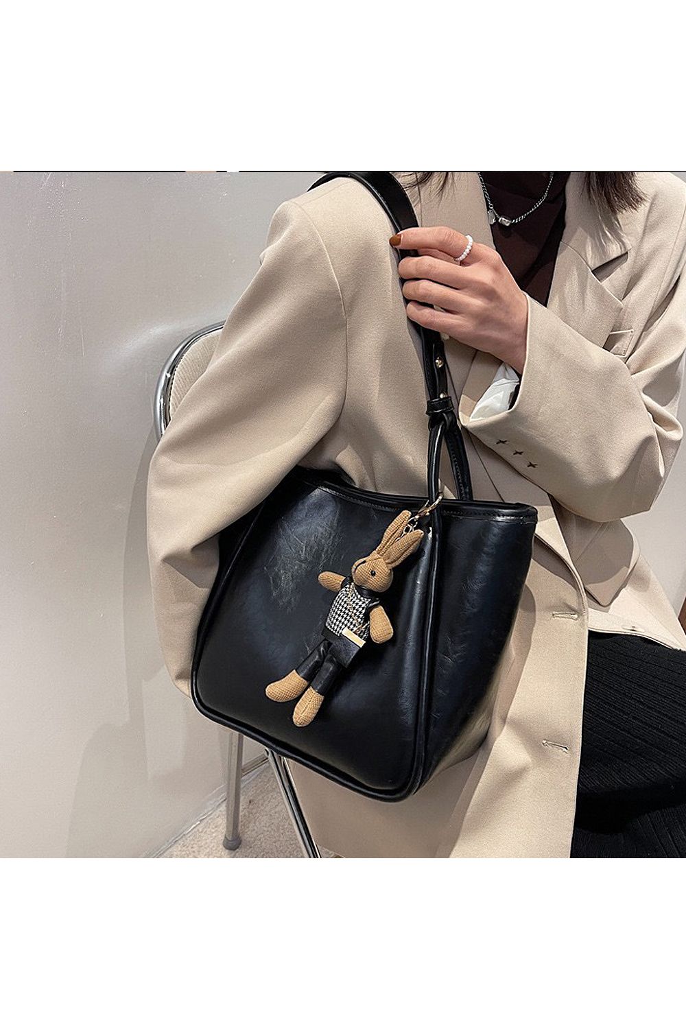 XY London 'Kate' Shoulder Tote Handbag With Fixed Strap (Charm Not Included) image 1