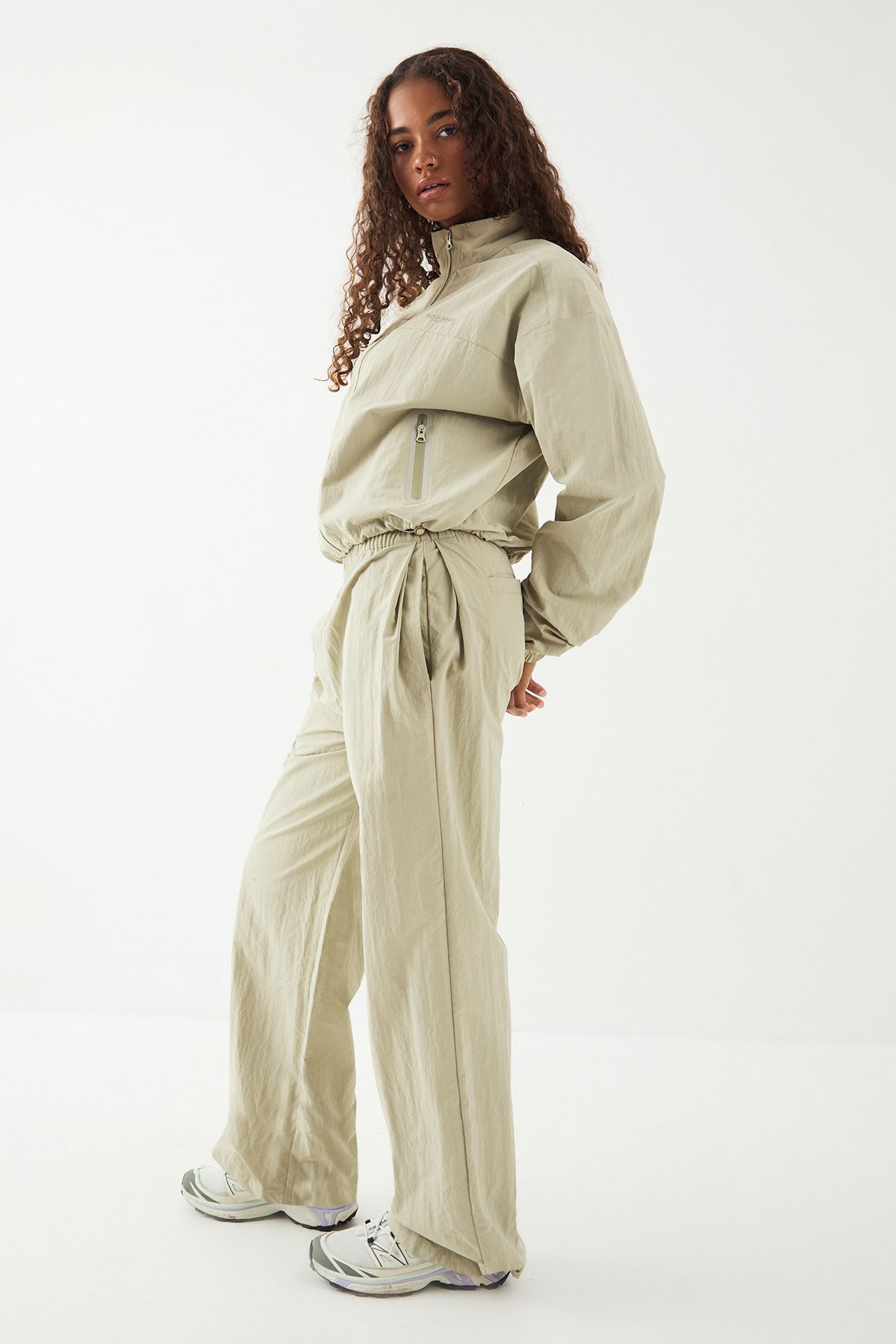 DSGN Studio DSGN Studio Sport Nylon Straight Leg Trouser Ice Grey image 3