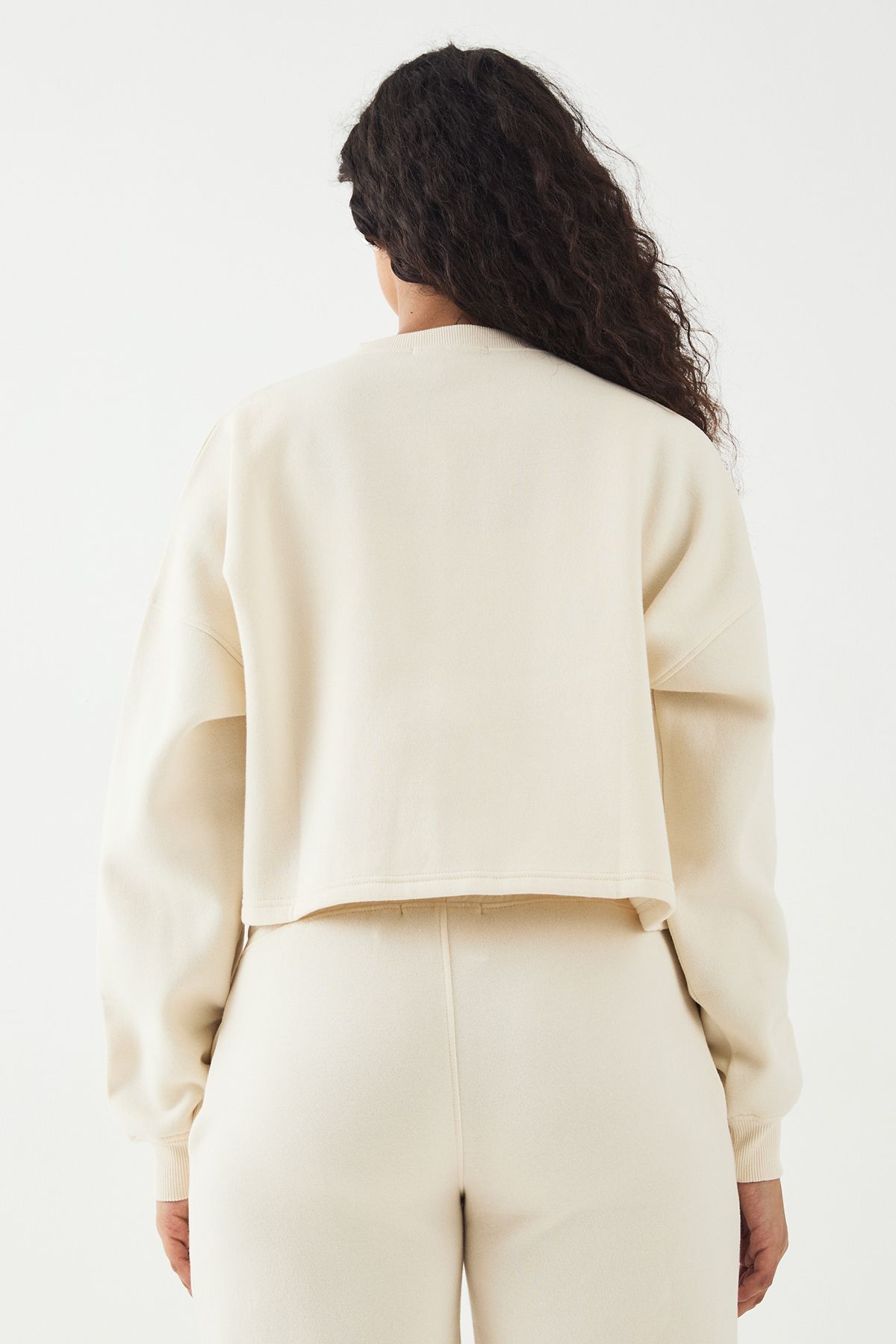 DSGN Studio DSGN Studio Button Through Sweatshirt Cream image 2