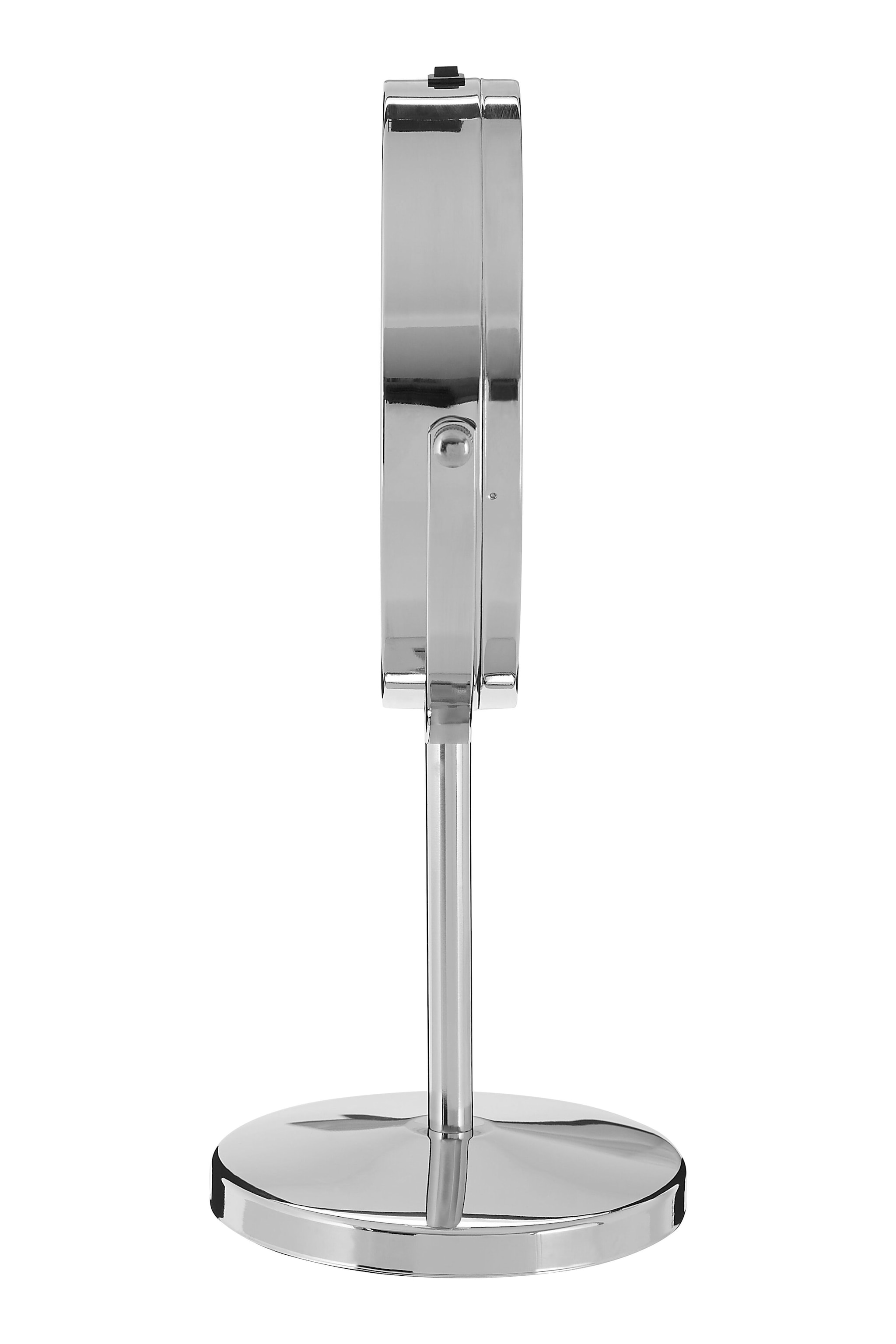 Orsina Stunning LED Backlit Table Mirror With Sling Stand, Chrome Mirror For Shaving, Dressing Table, Vanity Mirror image 3