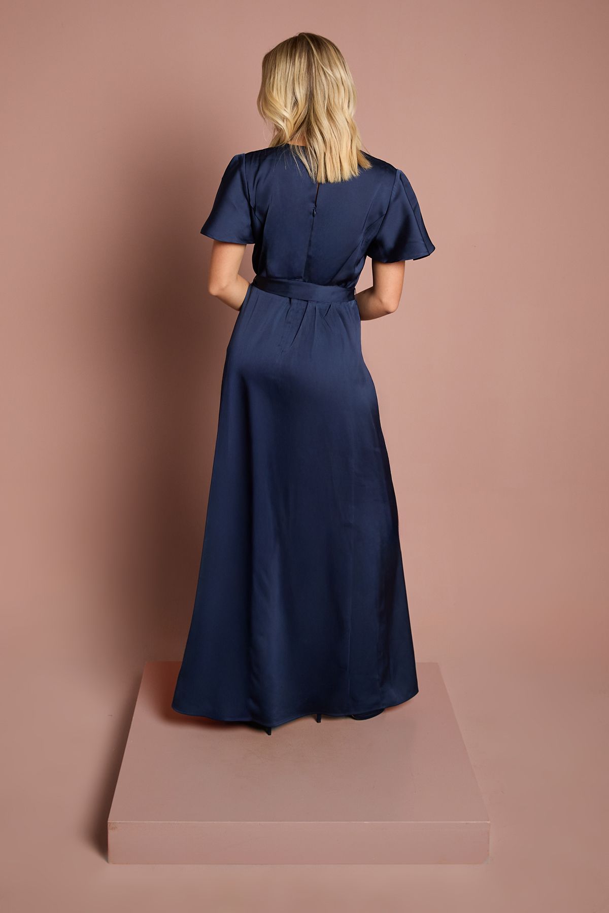 Coast Teen Coast Angel Sleeve Bridesmaid Dress Navy image 3