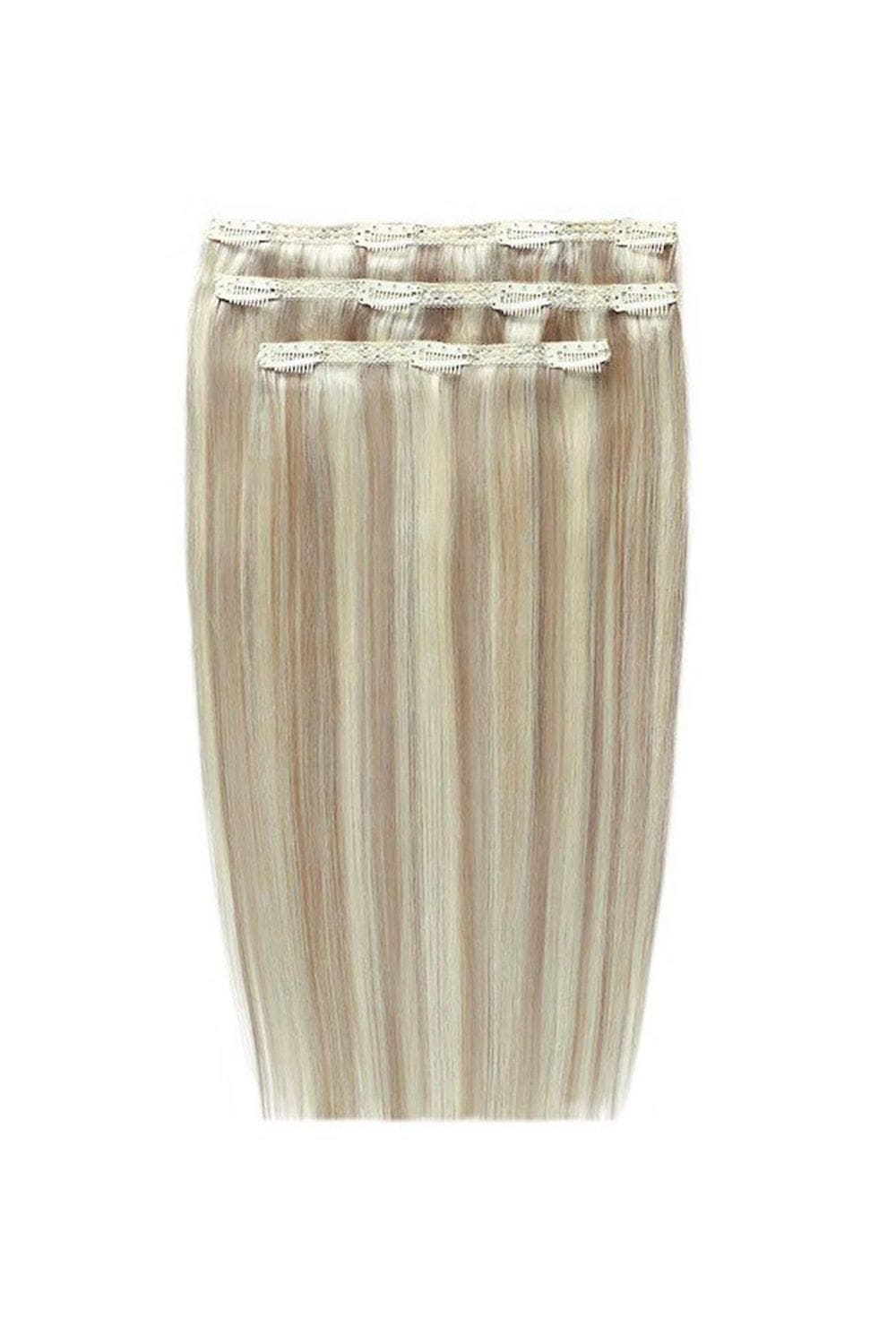 Beauty Works 18'' Deluxe Clip-In Extensions Iced Blonde image 1