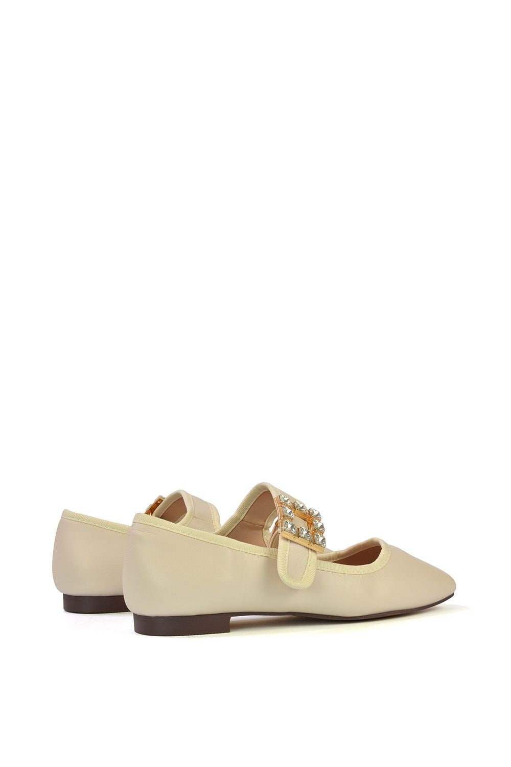 XY London 'Rhyse' Mary Jane Diamante Buckle Square Toe Pumps image 5