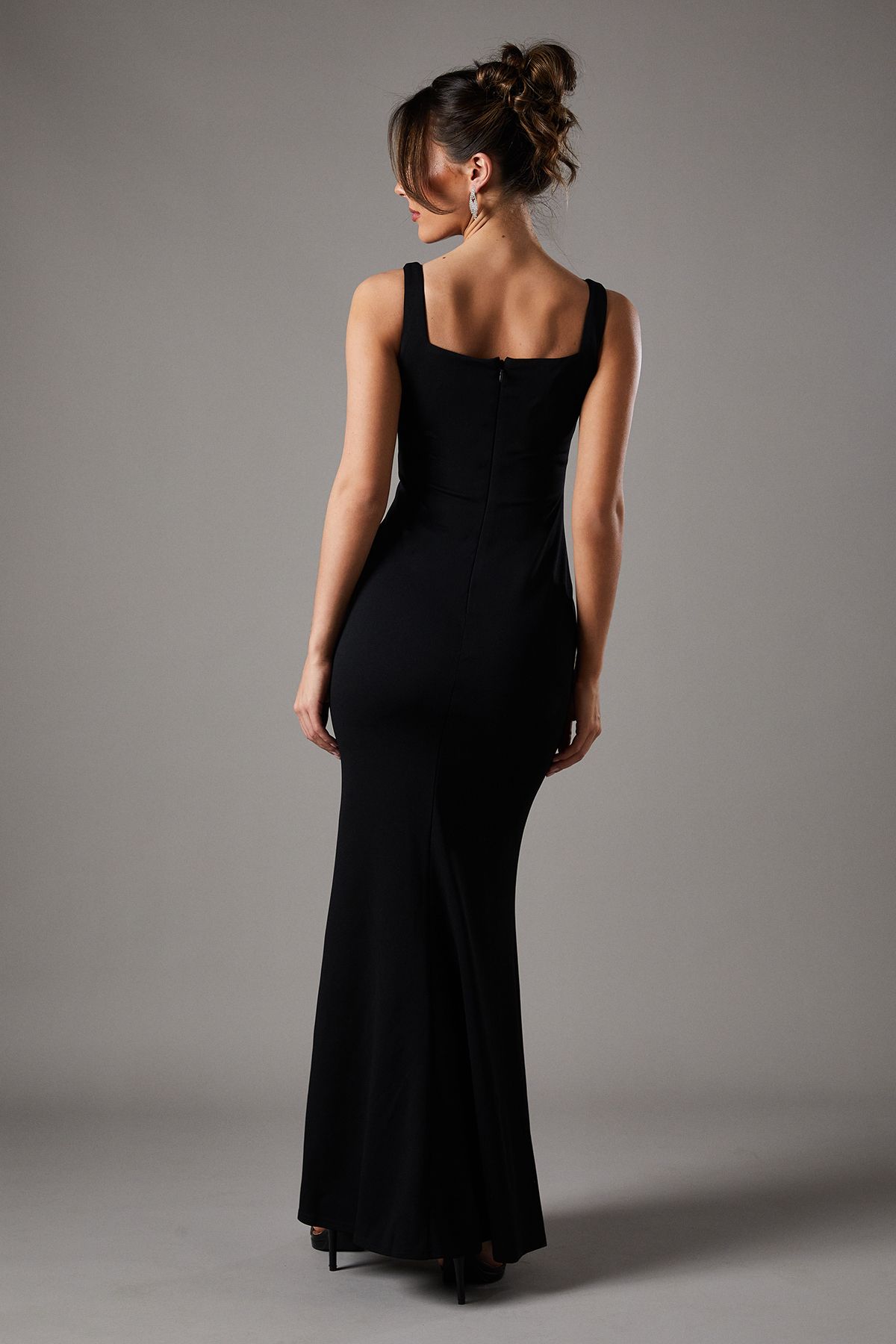 Coast Sweetheart Maxi Dress With Diamante Trim Black image 4