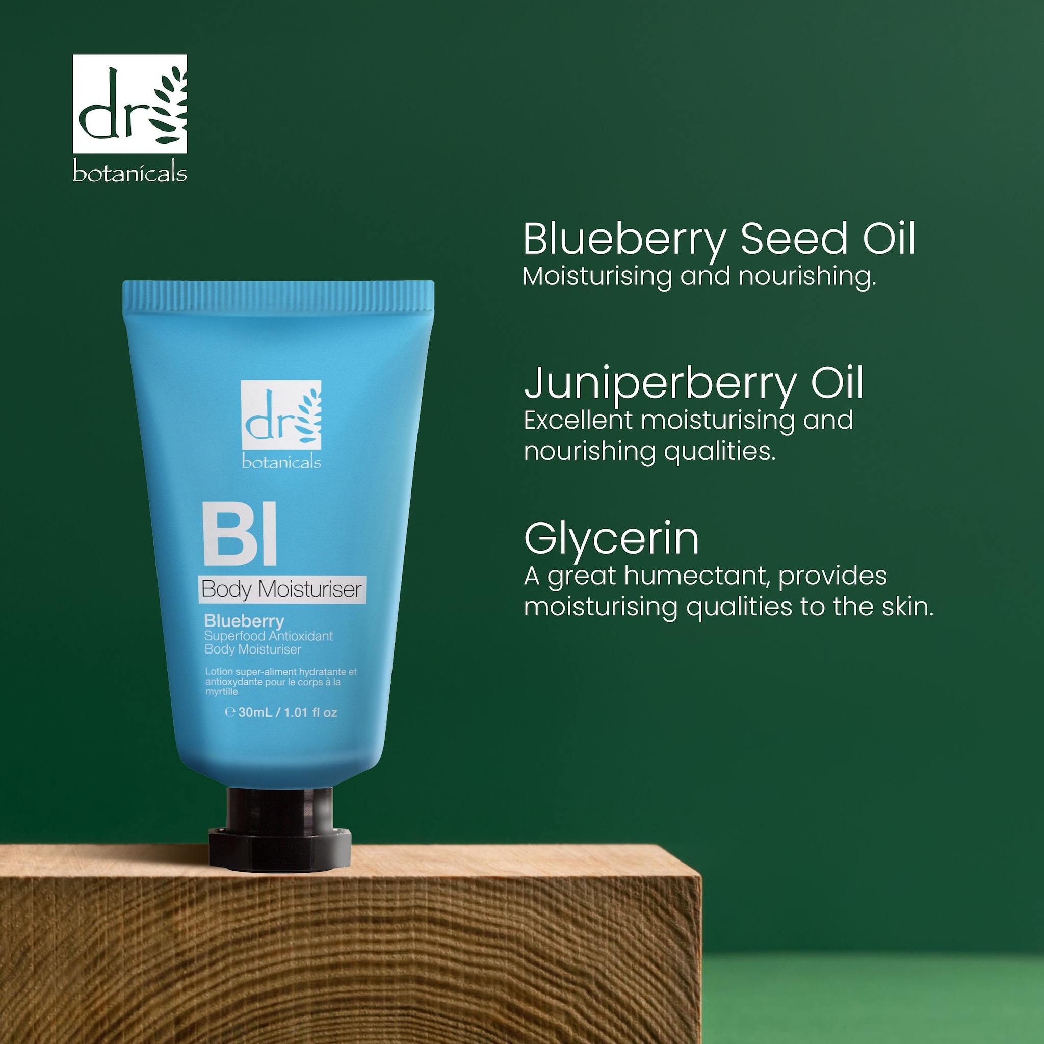 Dr. Botanicals Blueberry Superfood Antioxidant Body Moisturiser 30ml image 5