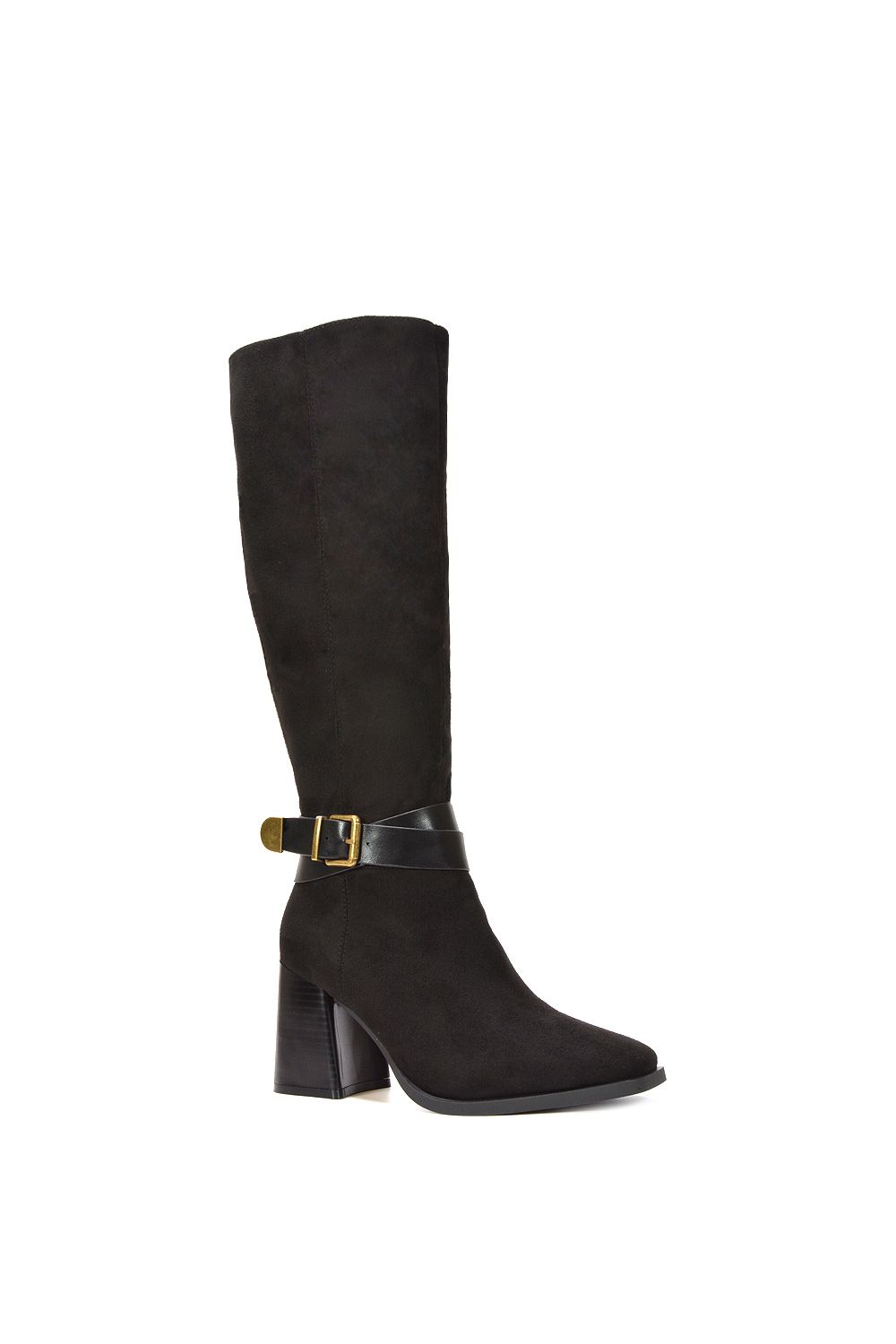 XY London 'Ophelia' Block Heel Square Toe Long Knee High Boots image 2