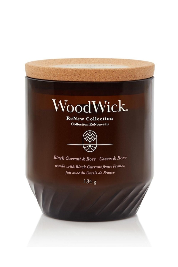 Woodwick Black Currant & Rose Renew Medium Candle Multi