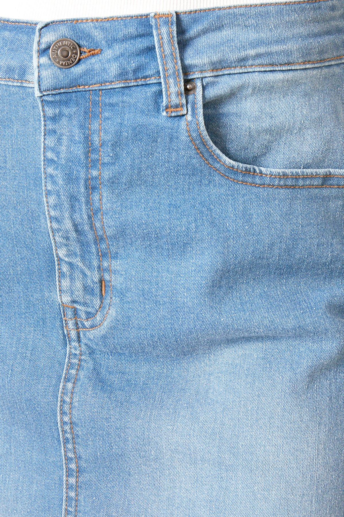 Dorothy Perkins Denim Midi Skirt Mid Wash image 5