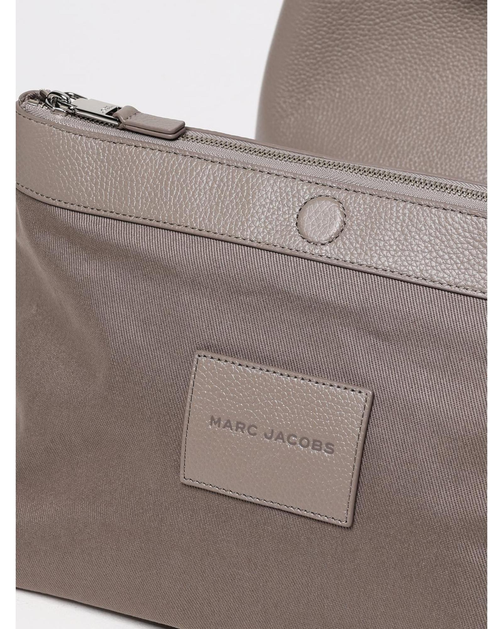Marc Jacobs The Sack Bag Leather Shoulder Bag Wo - Grey image 3