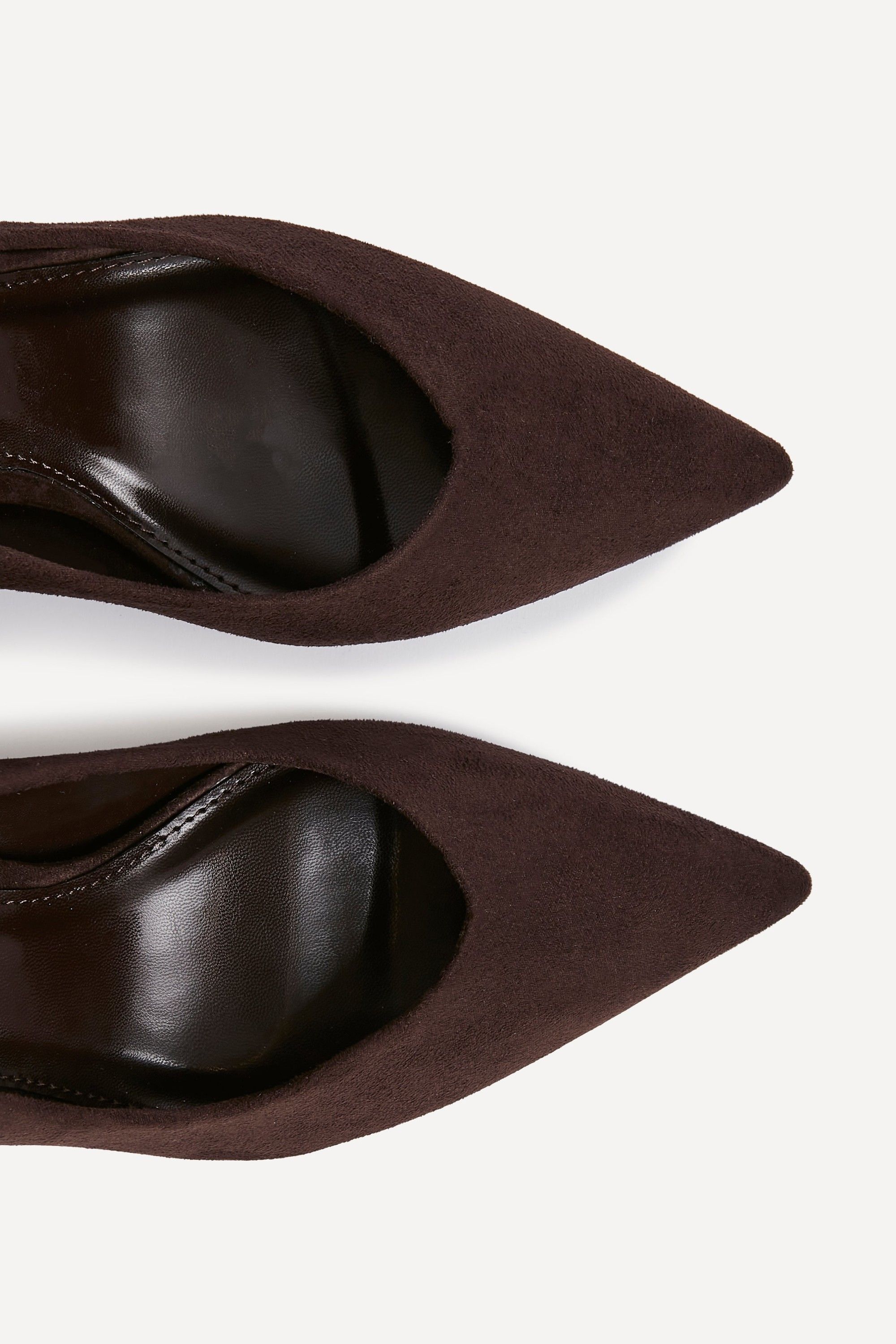 Linzi Classic Brown Faux Suede Court Heels image 5