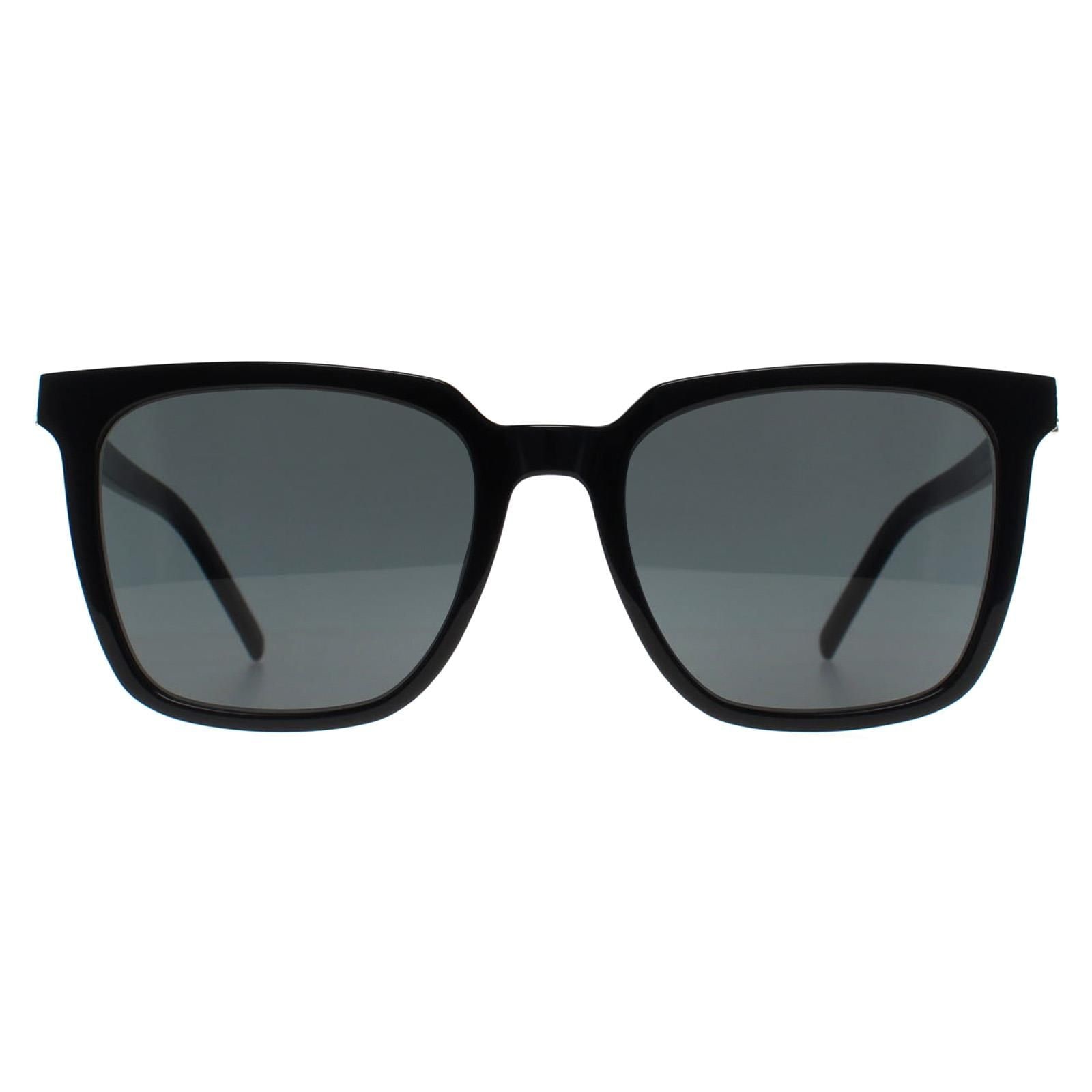 Saint Laurent Square Shiny Black Dark Grey SL M146 image 1