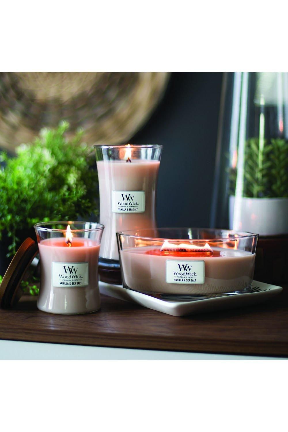 Woodwick Vanilla & Sea Salt Ellipse Candle Pink image 3