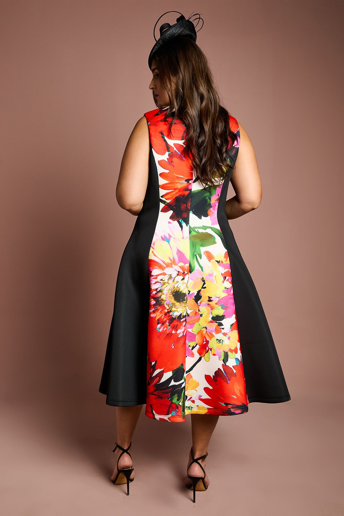 Coast Plus Colour Block Scuba Midi Dress Multi image 3