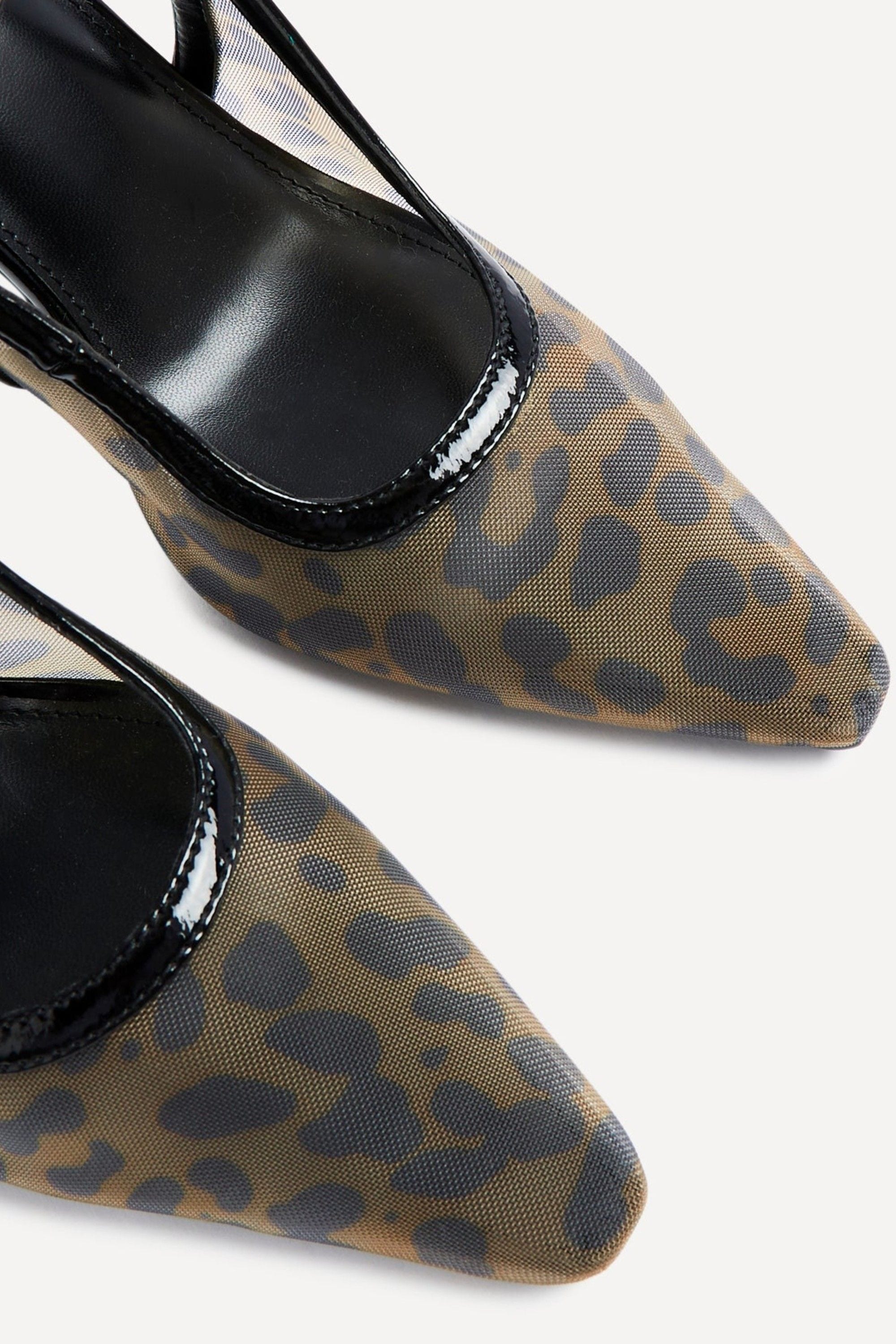 Linzi Louella Leopard Print Mesh Stiletto Court Heel image 4