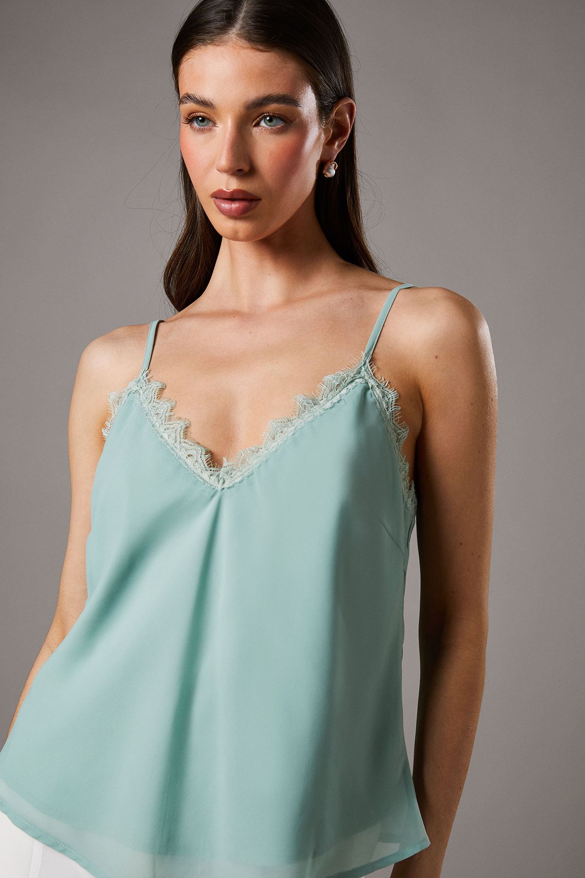 Coast Lace Trim Cami Mint image 4