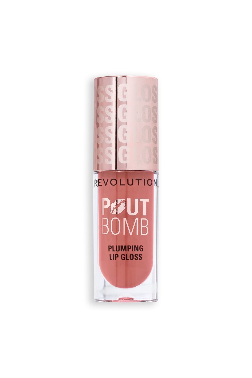 Revolution Pout Bomb Plumping Lip Gloss Doll Warm Nude image 3