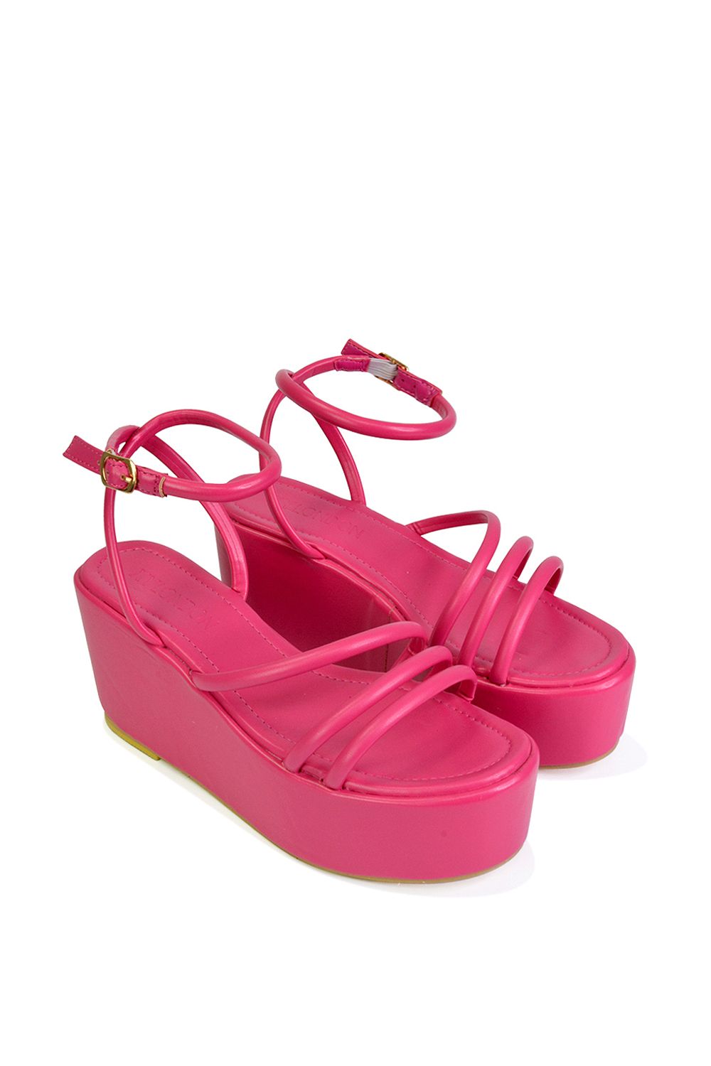 XY London 'Birdie' Ankle Strap Platform Sandal Wedge Heel Flatforms image 3