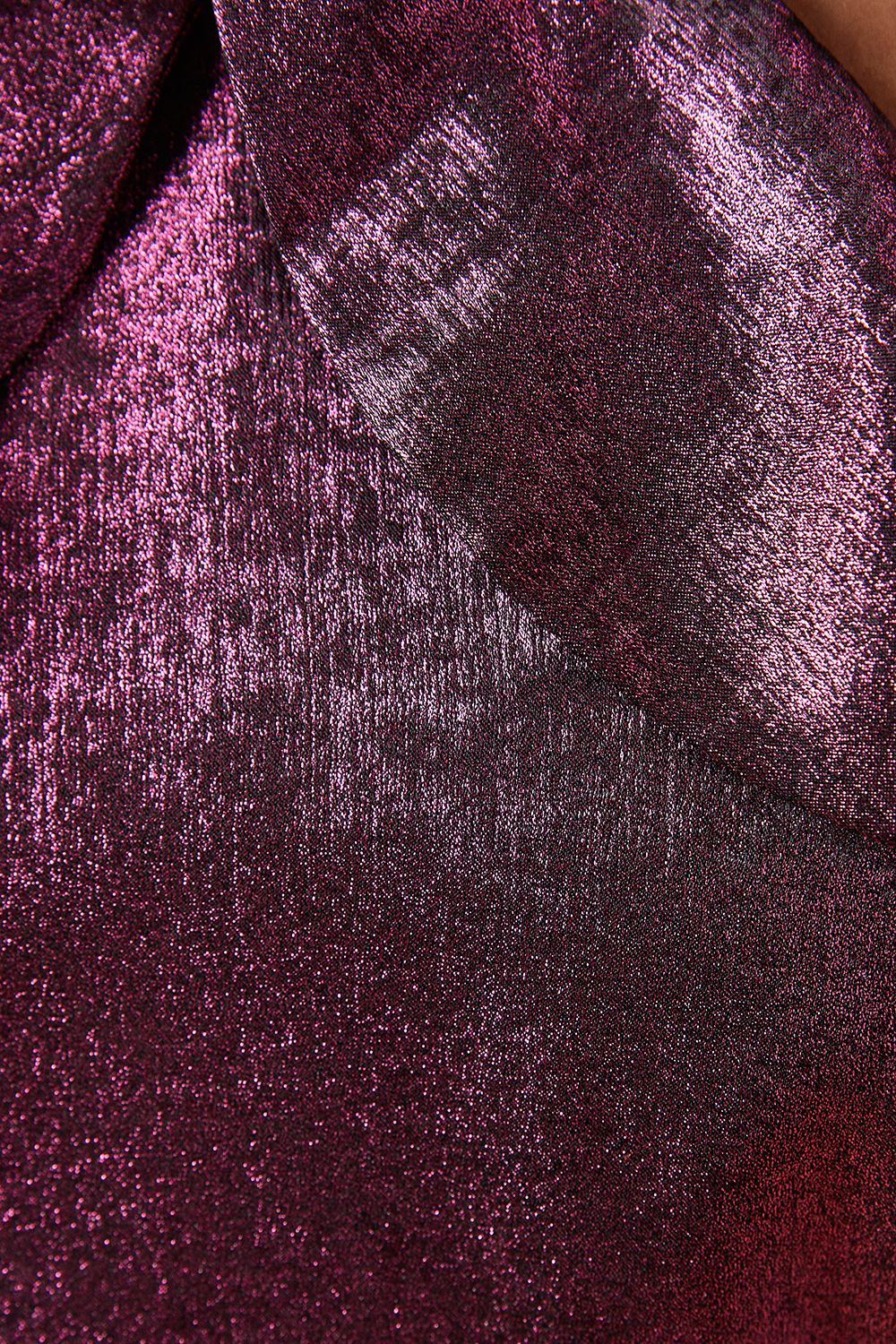 Oasis Foil Halterneck Ruffle Foil Midaxi Dress Pink image 5