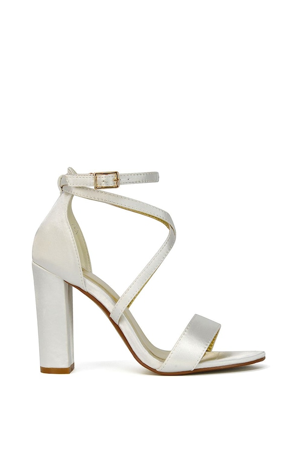 XY London 'Briella' Strappy High Block Heel Sandals
