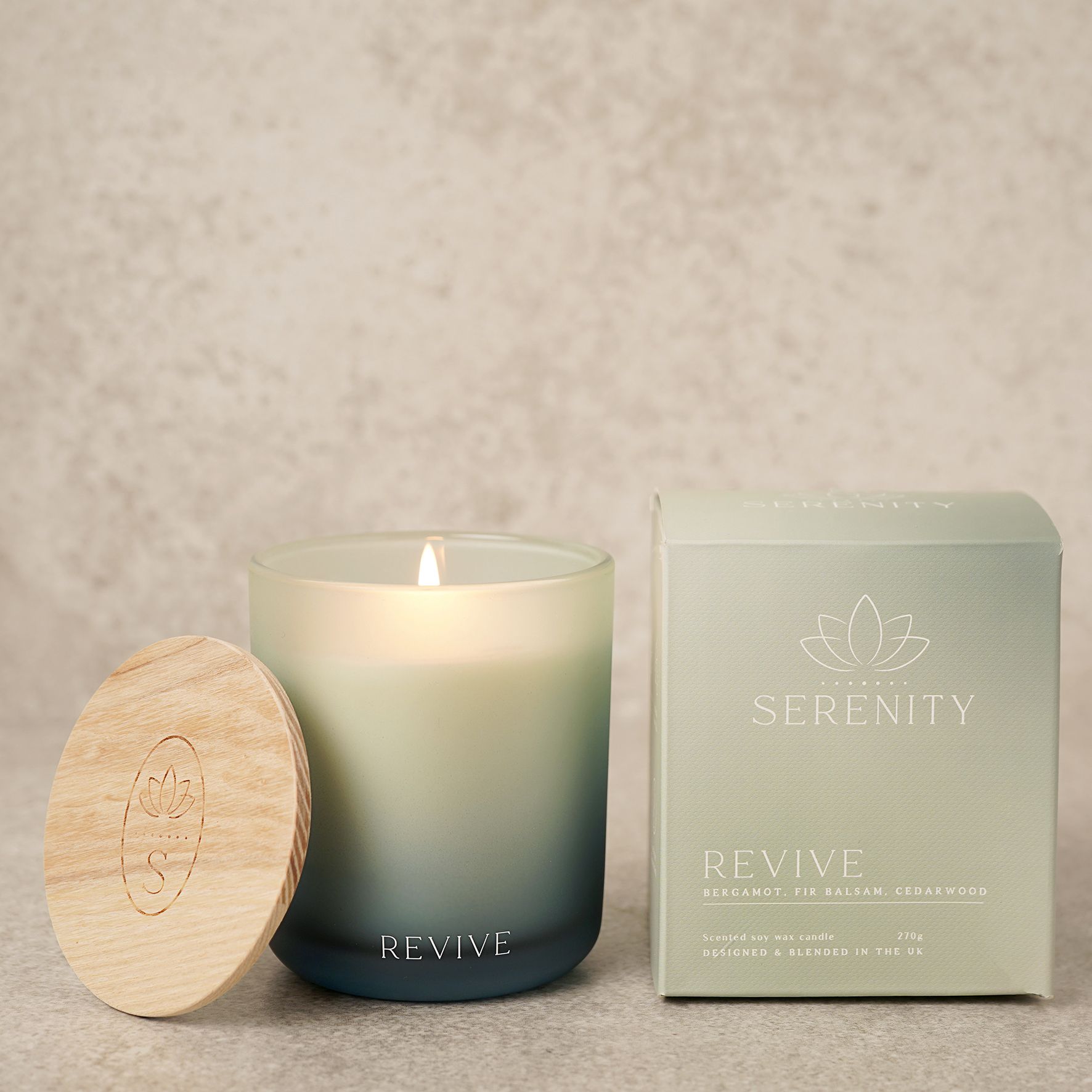 Serenity Revive Candle Bergamot, Fir Balsam, Cedarwood image 2