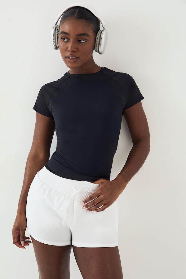 DSGN Studio DSGN Studio Loose Fit Mesh Insert Short Sleeve T-Shirt Black