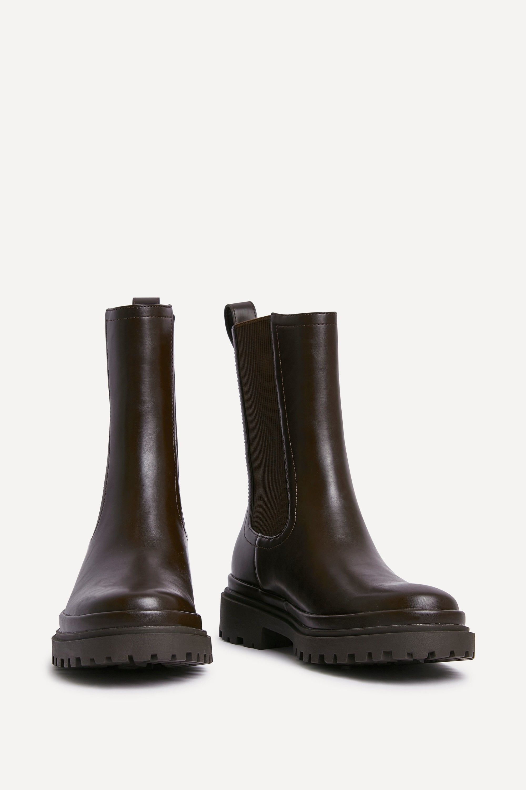 Linzi Command Brown Chunky Chelsea Boots image 3