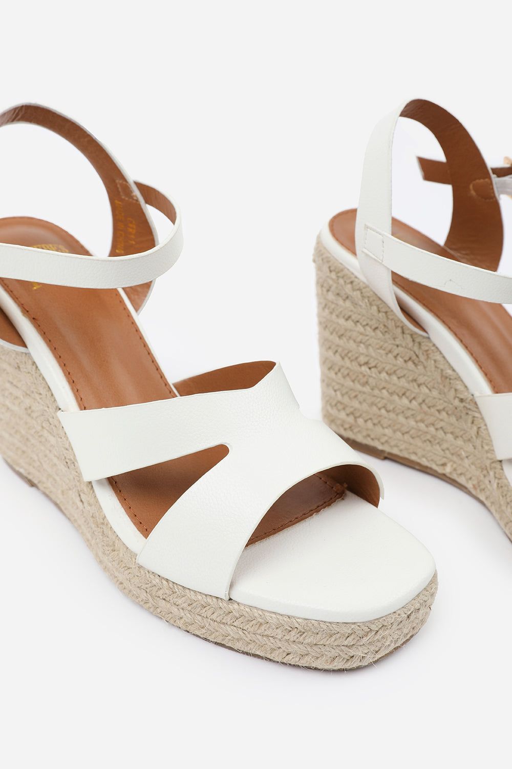 Where's That From 'Jaime' Cut Out Strap Detail Wedge Shoes With Buckle Closure image 4