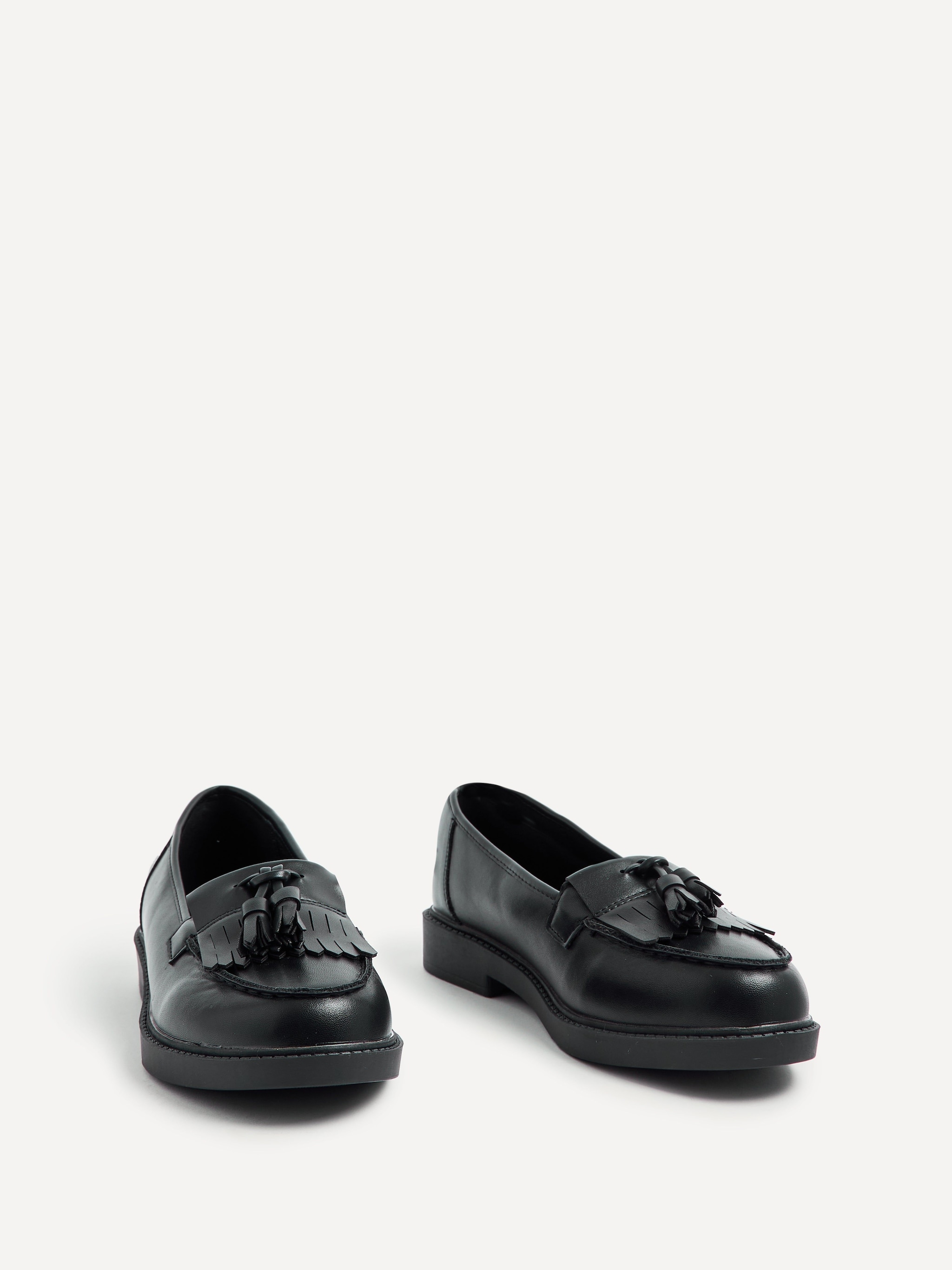Linzi Kassidy Wide Fit Black Faux Loafer image 3