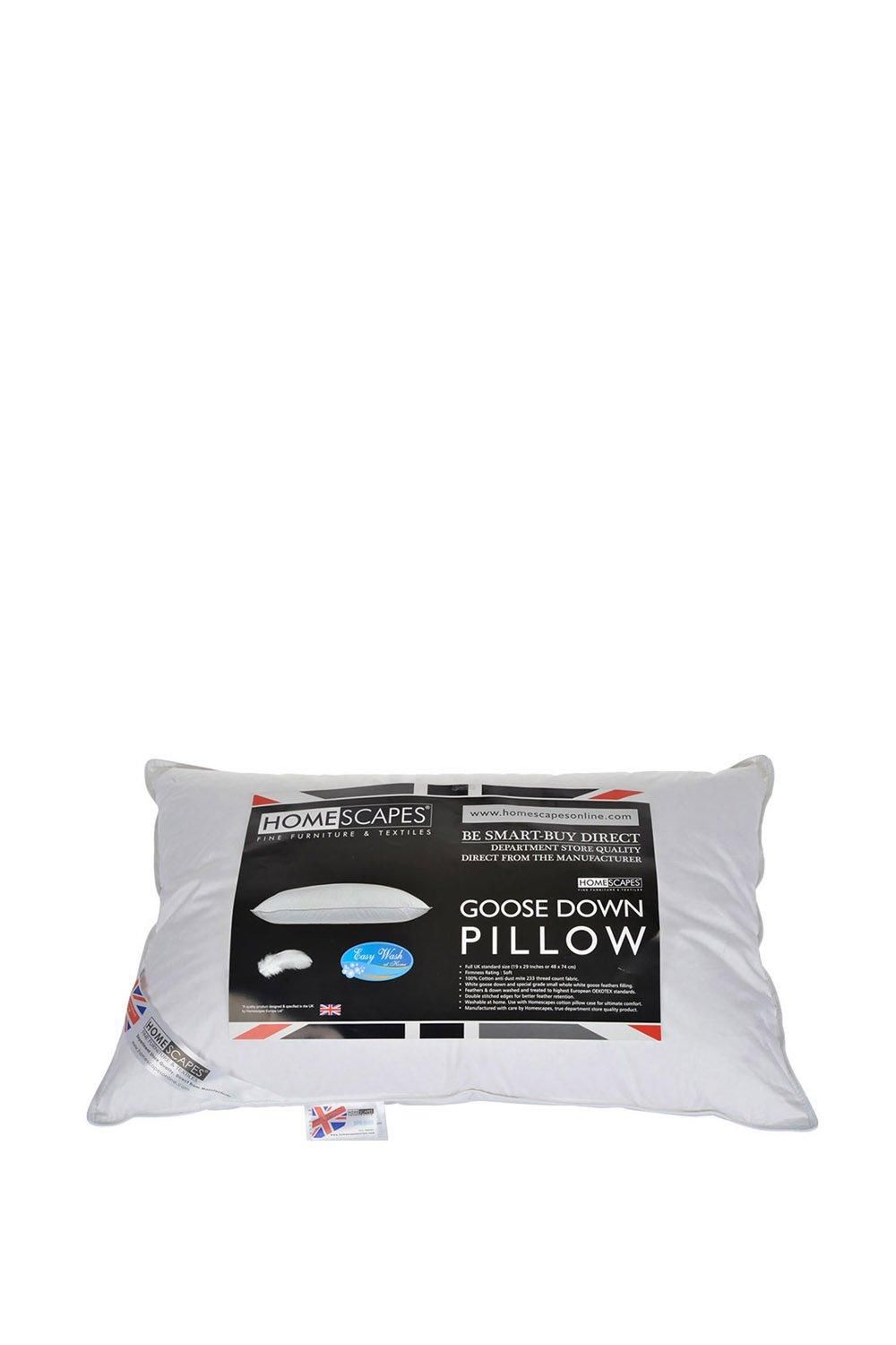 Homescapes Luxury Goose Down Pillow Soft, Breathable & Hypoallergenic image 3