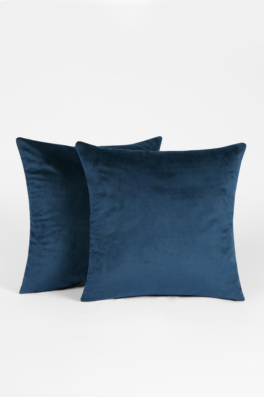 OHS 2 x Matte Velvet Cushion Covers Soft Plain Zip image 1