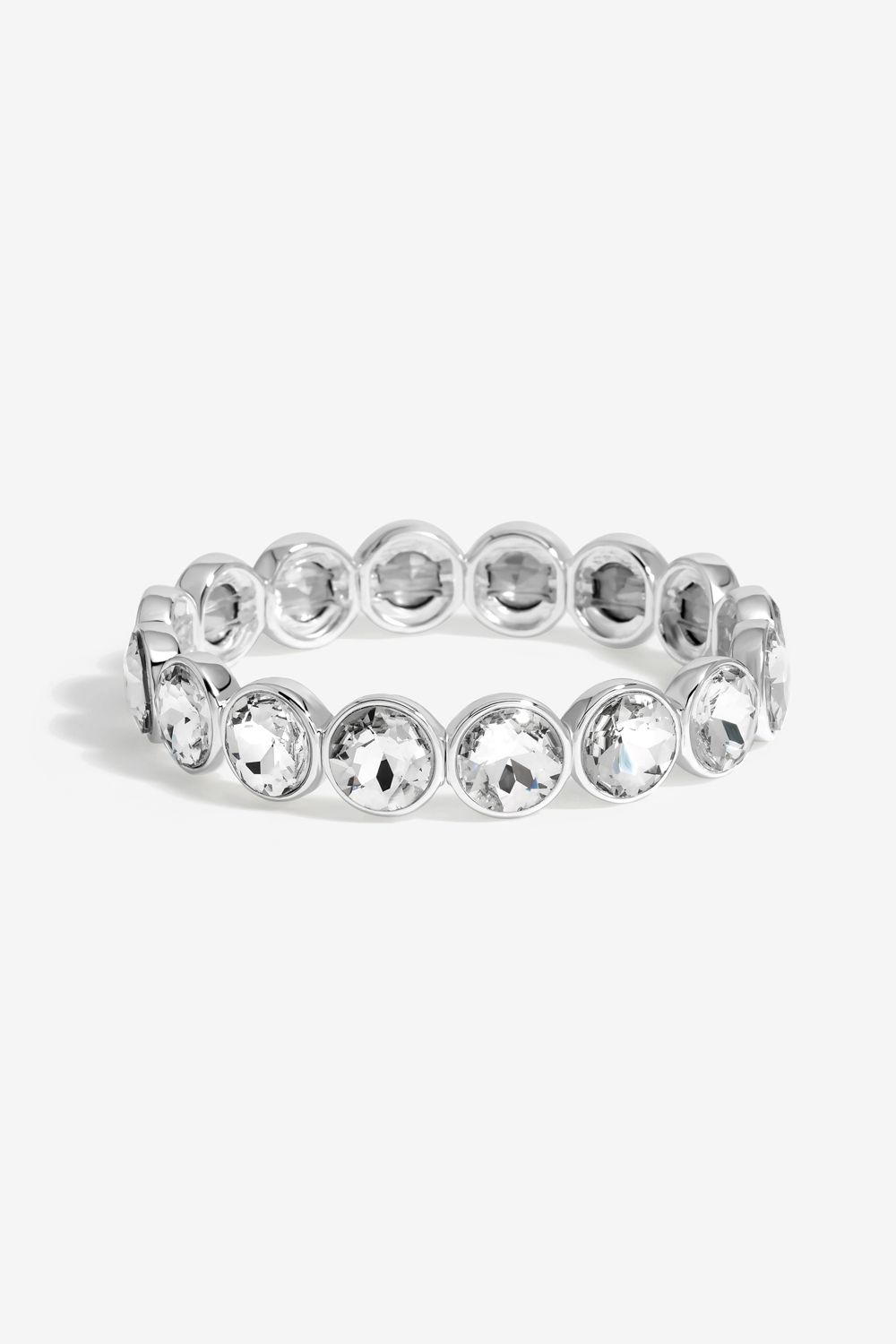 Jon Richard Silver Plated Statement Crystal Stretch Bracelet image 1